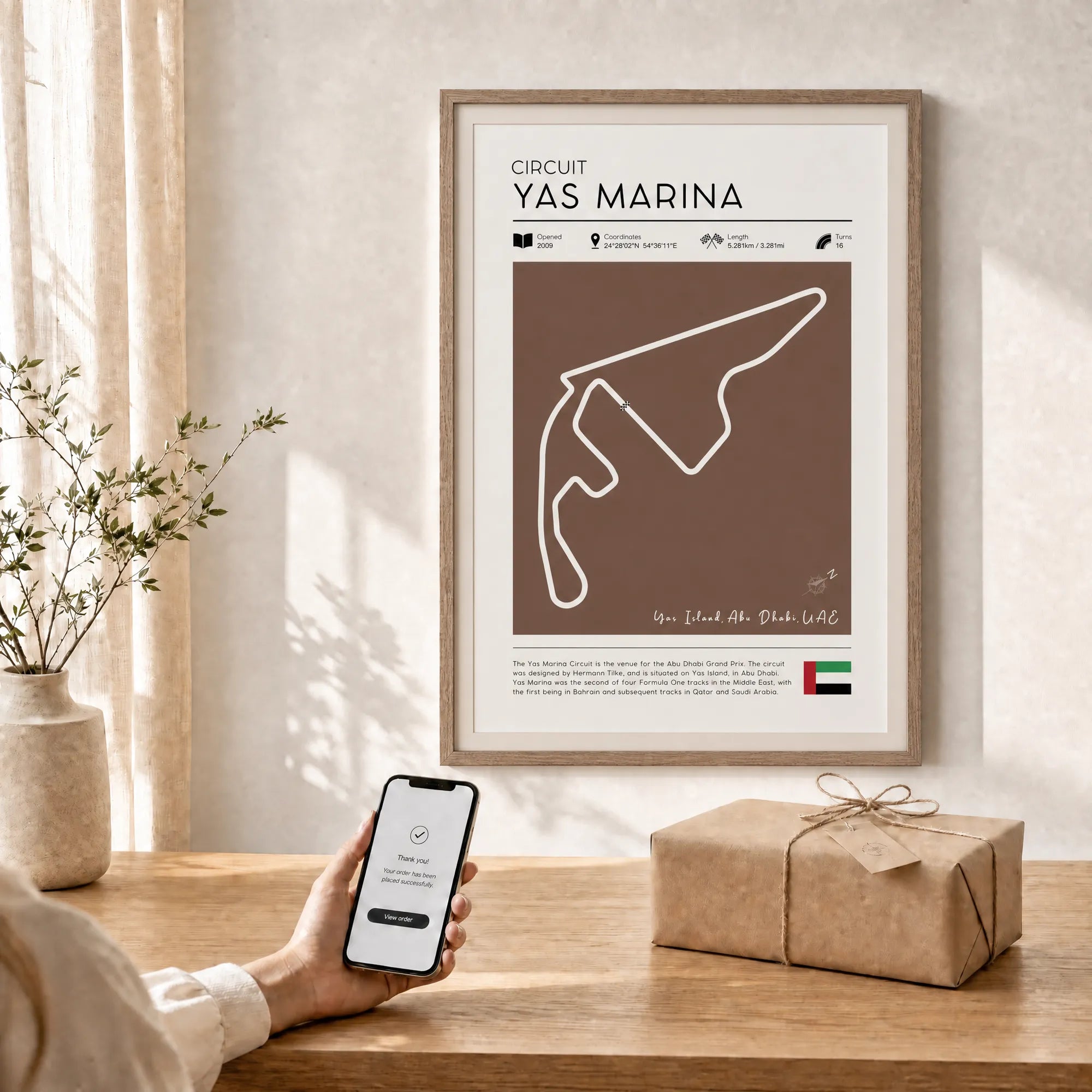 Yas Marina, printable Vintage Formula 1 Gift 