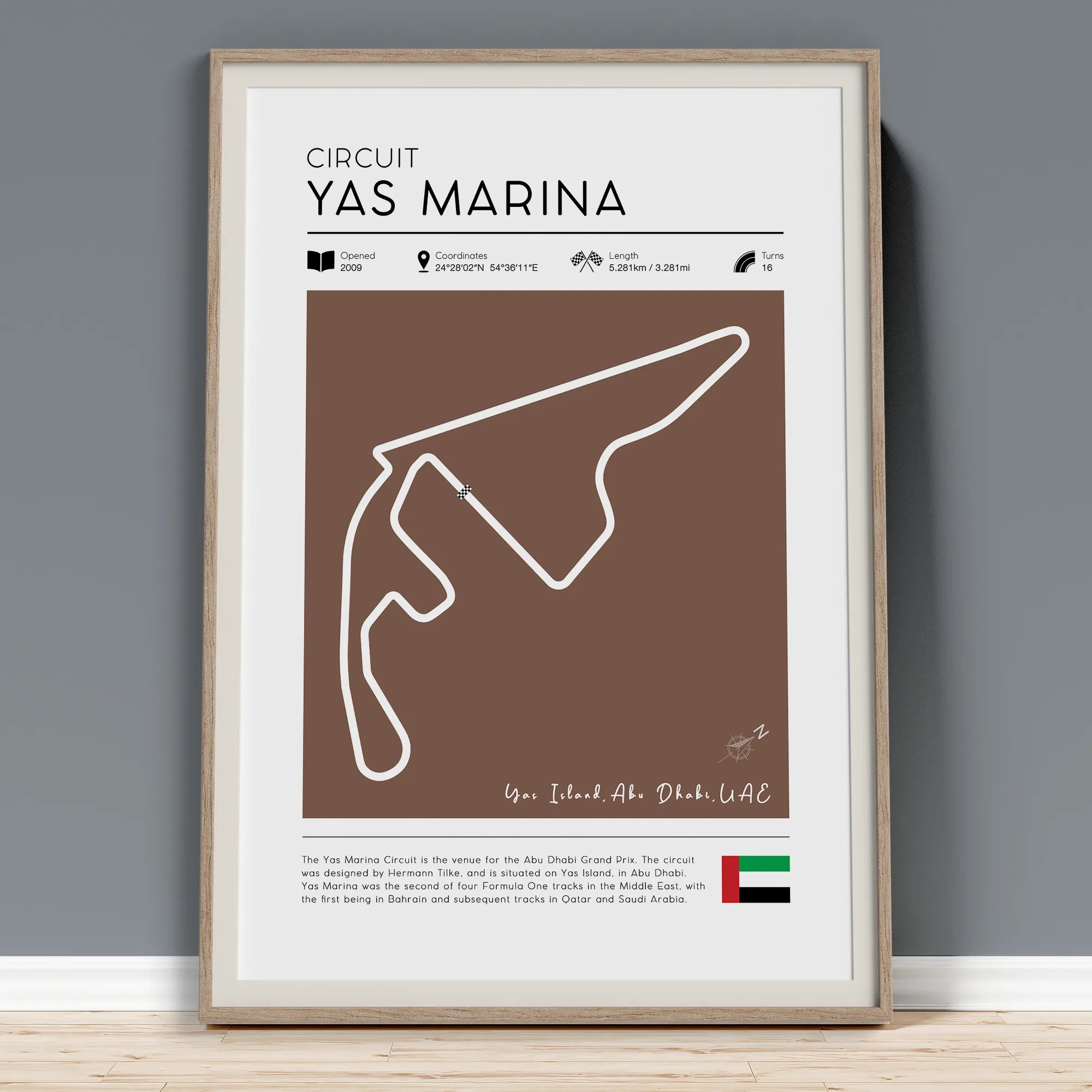 Yas Marina Abu Dhabi Grand Prix, Vintage Formula 1 wall art print