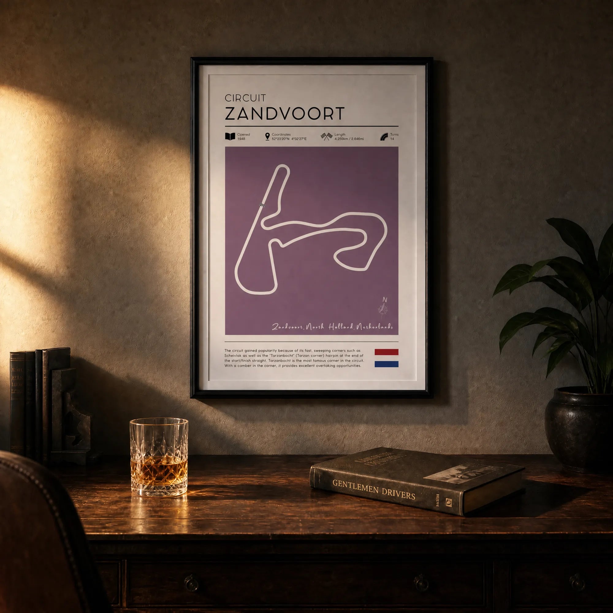 Dutch Grand Prix, vintage Formula 1 wall art print