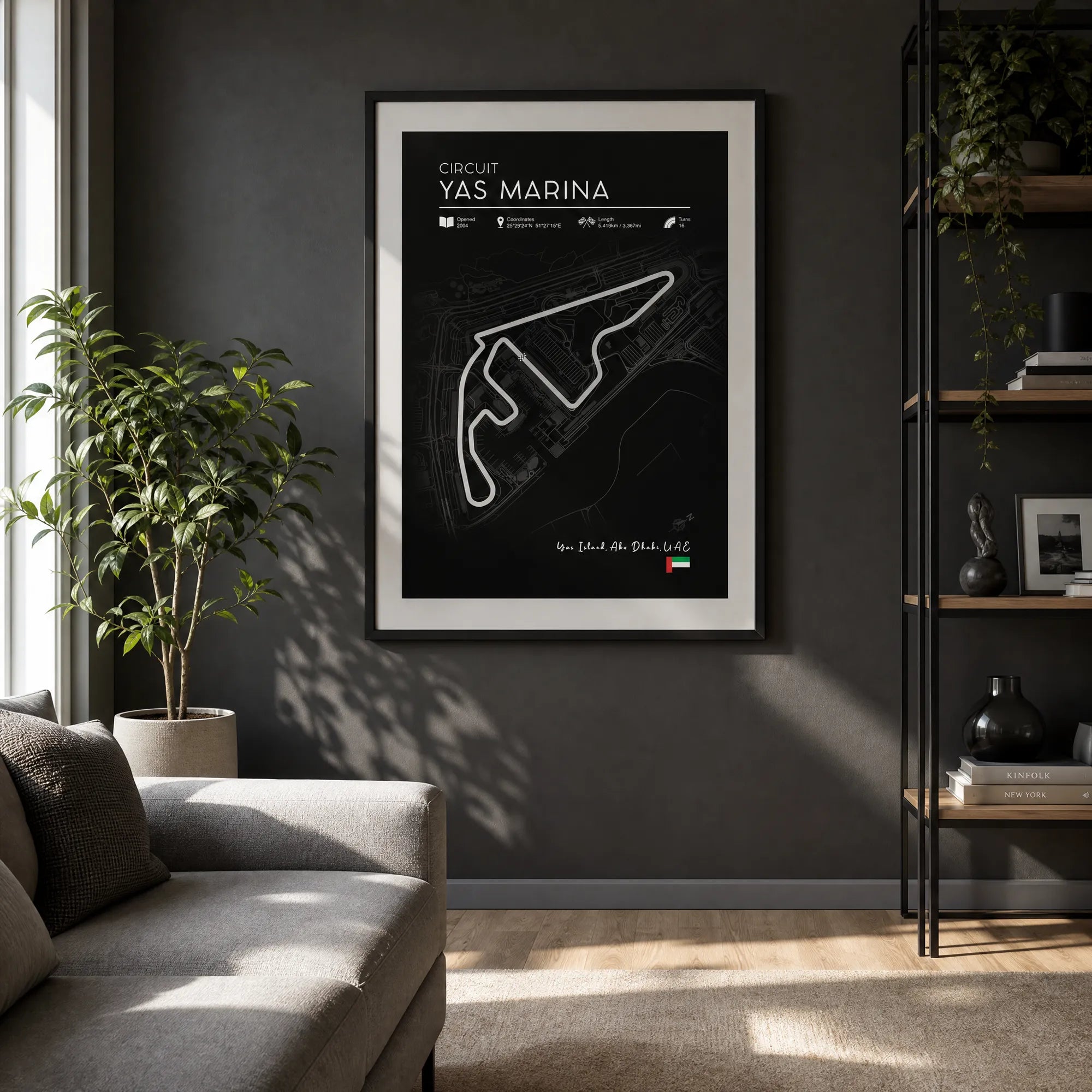 Yas Marina Abu Dhabi Grand Prix, Black Edition Formula 1 wall art print