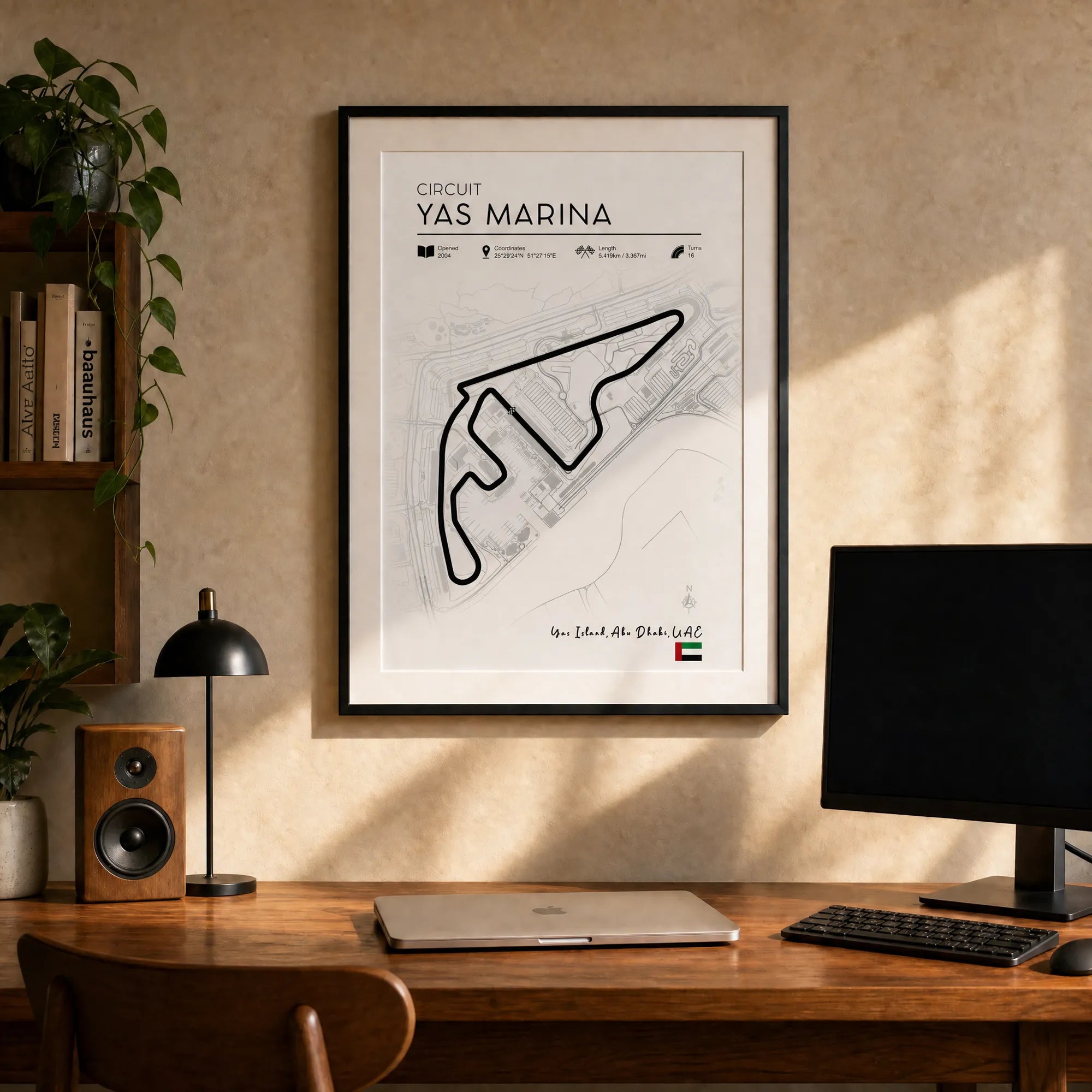 Yas Marina Abu Dhabi Grand Prix, Minimalist Formula 1 wall art print