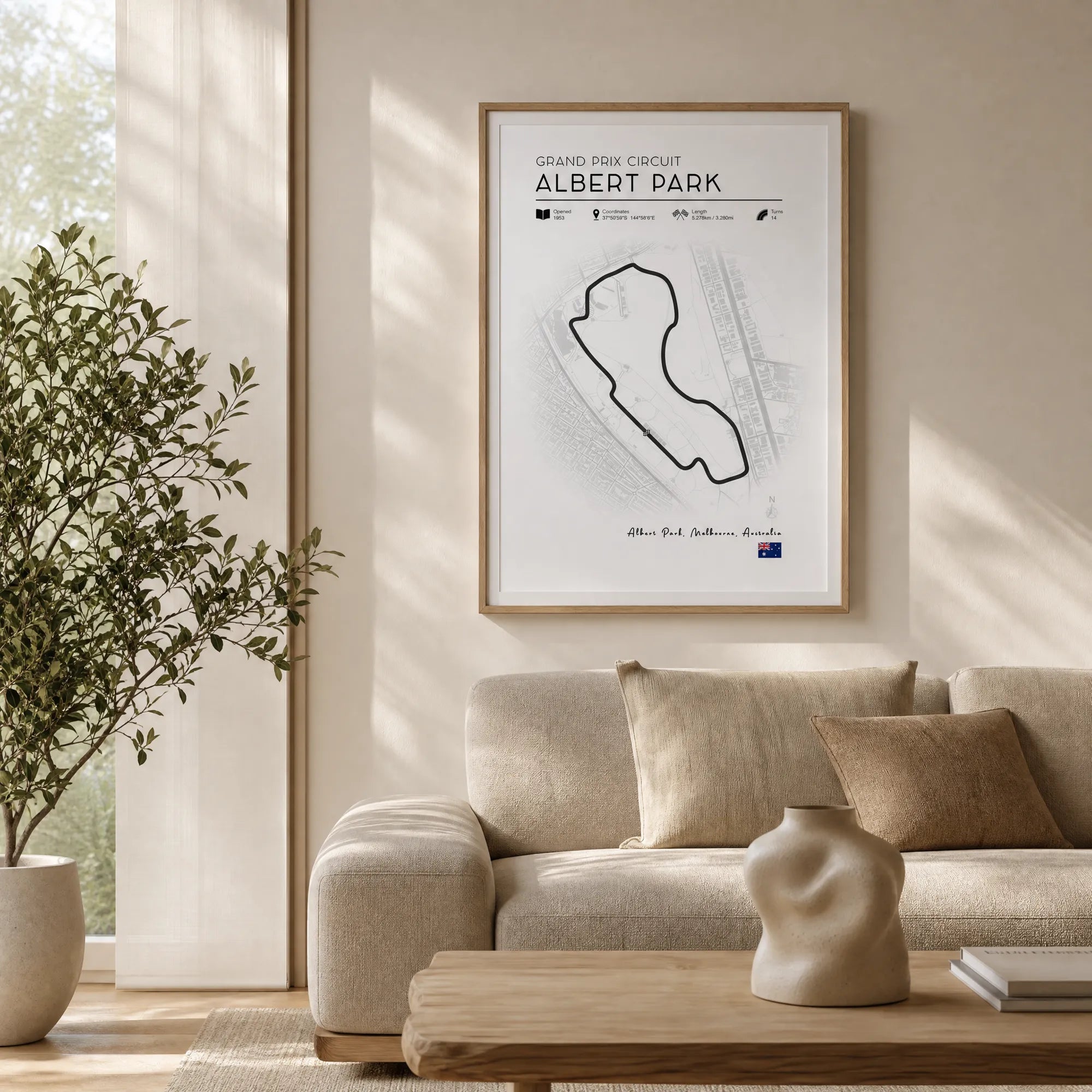 Albert Park Australian Grand Prix, Minimalist Formula 1 wall art print