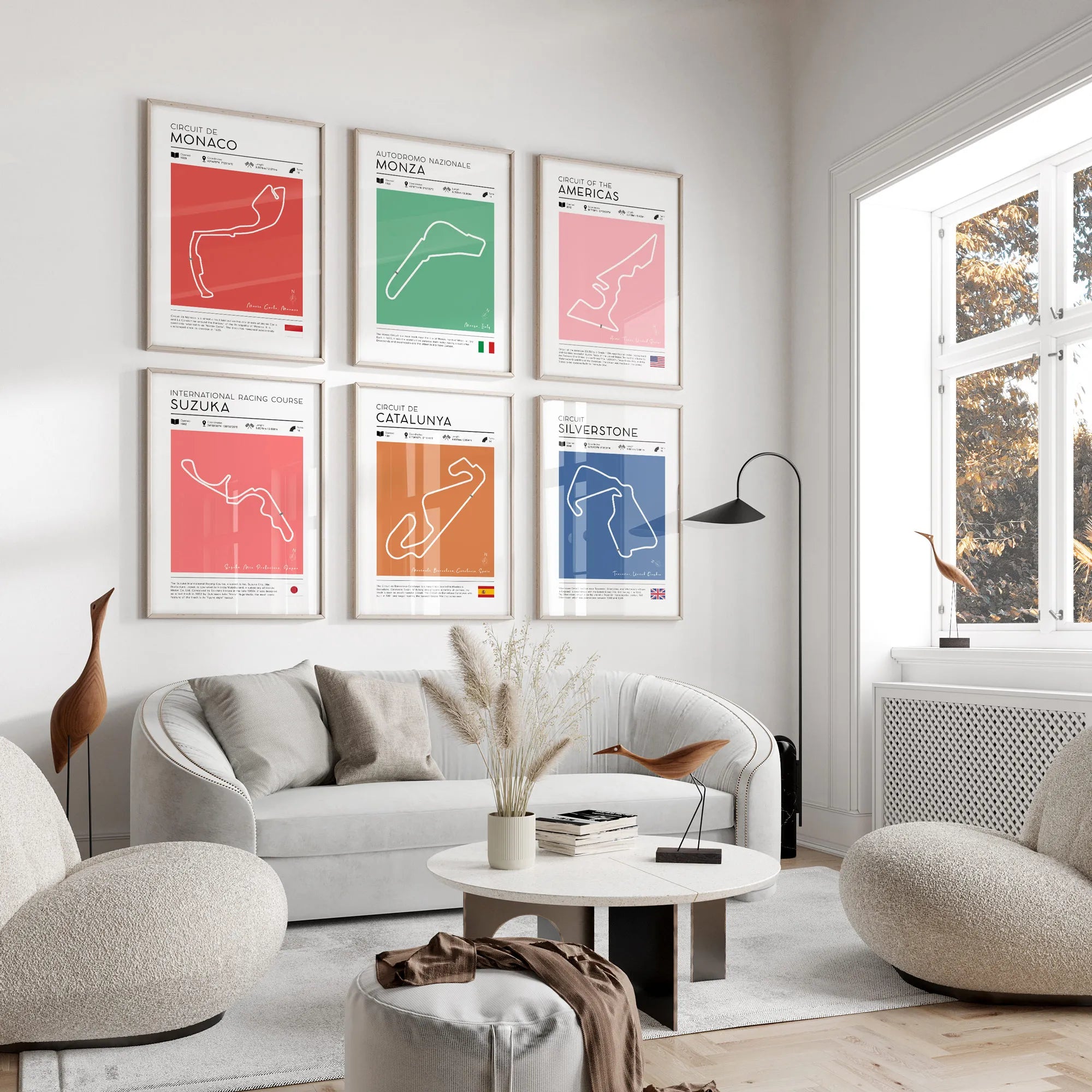 Set of 24 F1 Track Posters – Vintage 2026 Season Collection