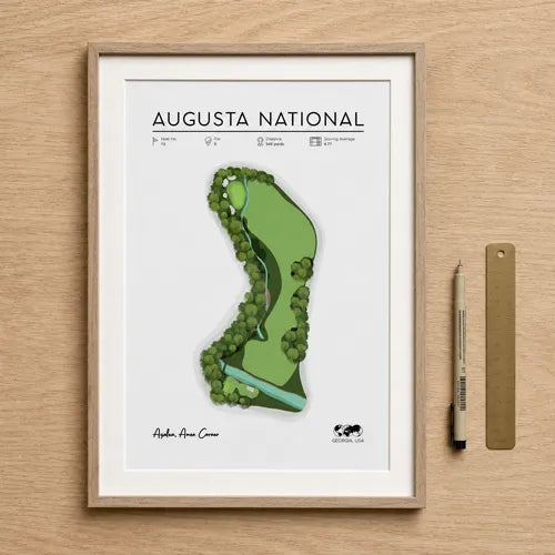 Golf poster in frame, unique gifts for golfers, golf prints for office