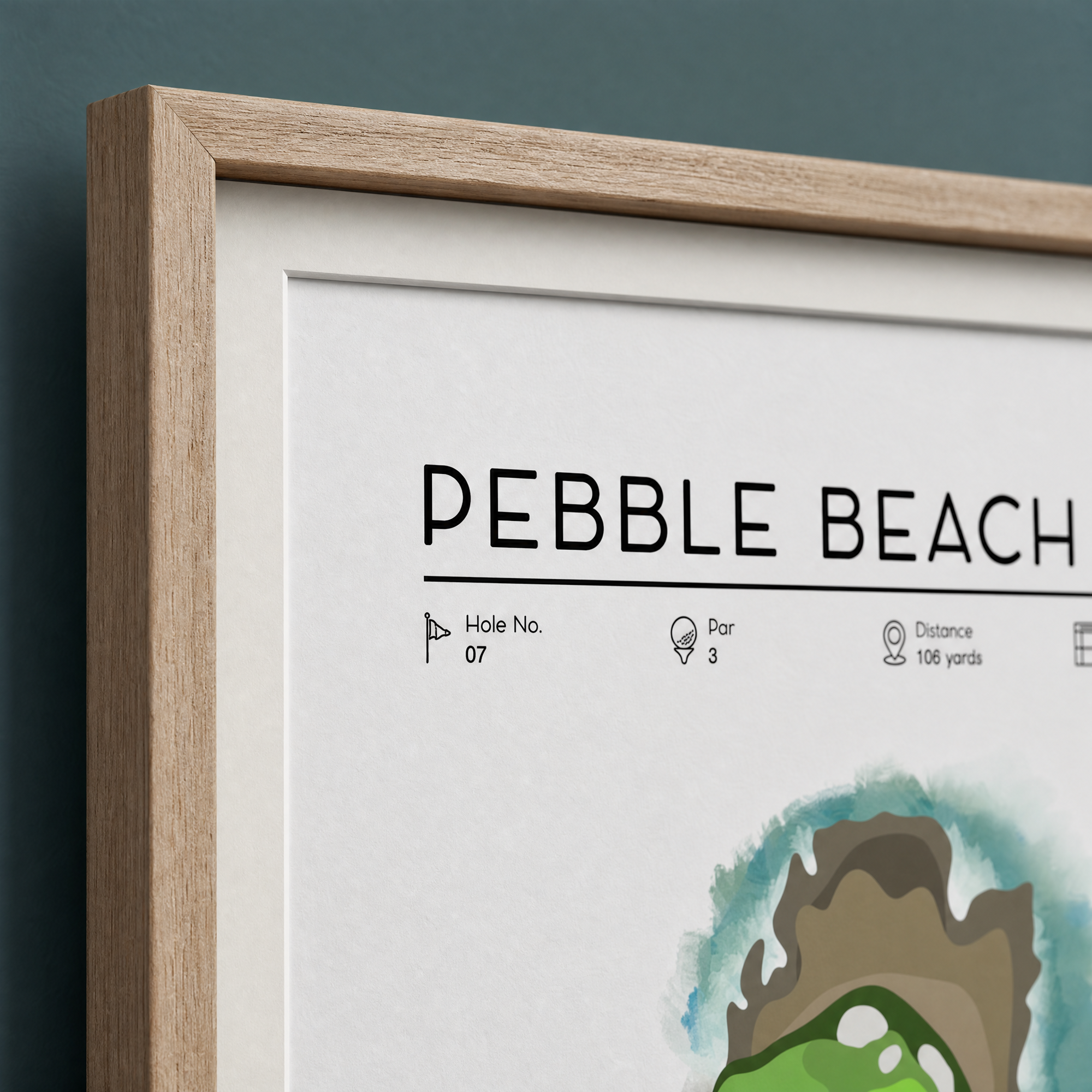Pebble Beach Golf Print | Hole 7