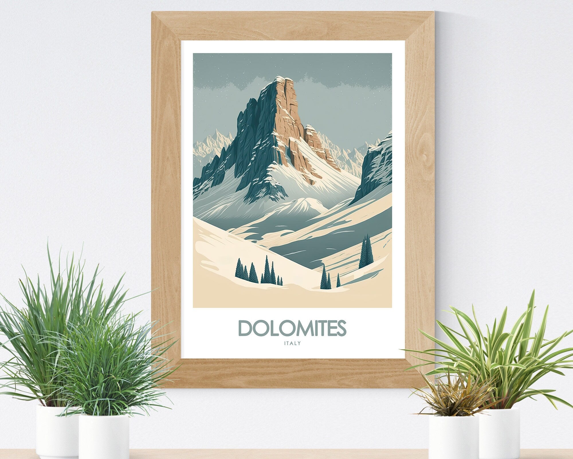 Dolomites Italy Travel Poster