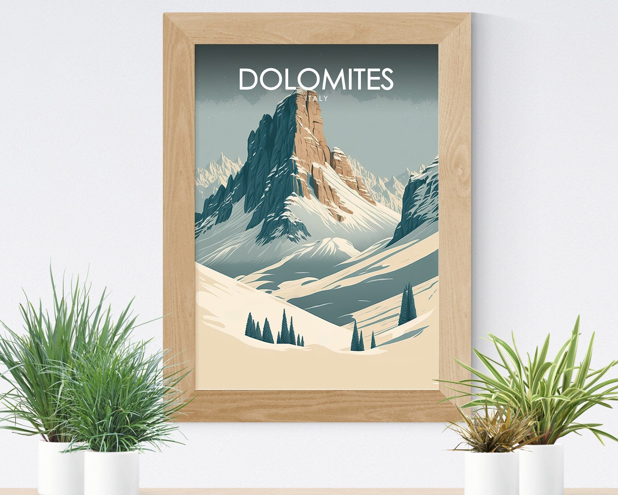 Dolomites Italy Travel Poster