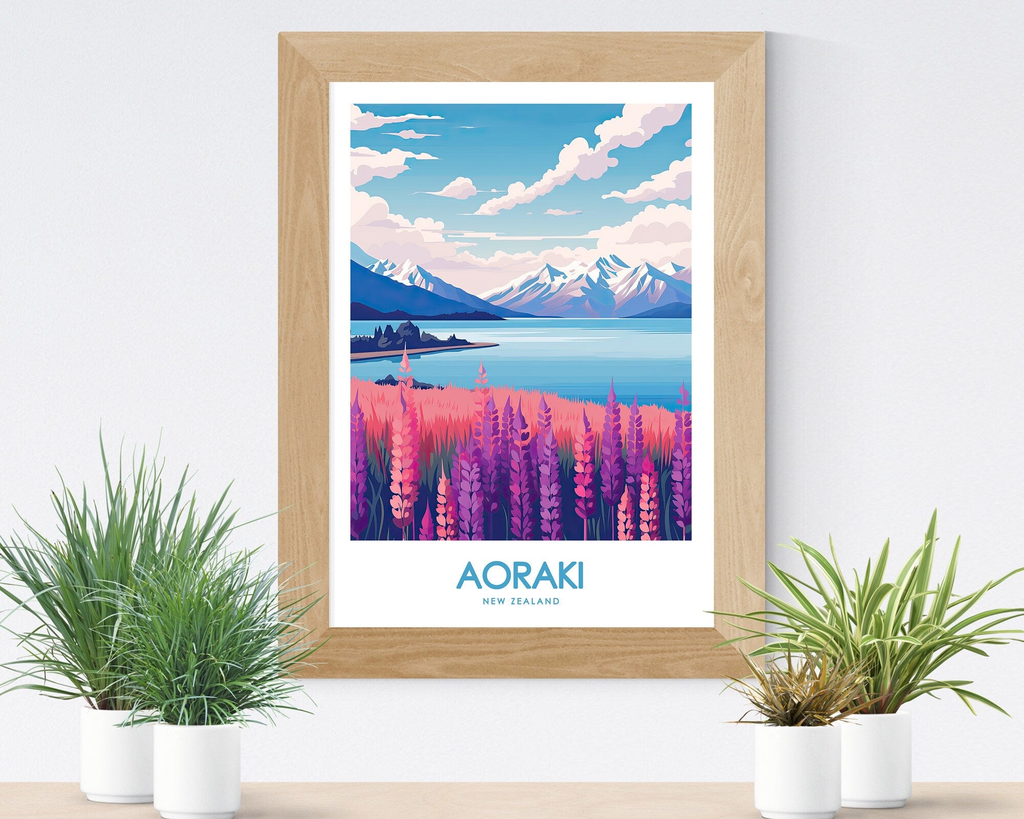 Aoraki New Zealand Travel Poster