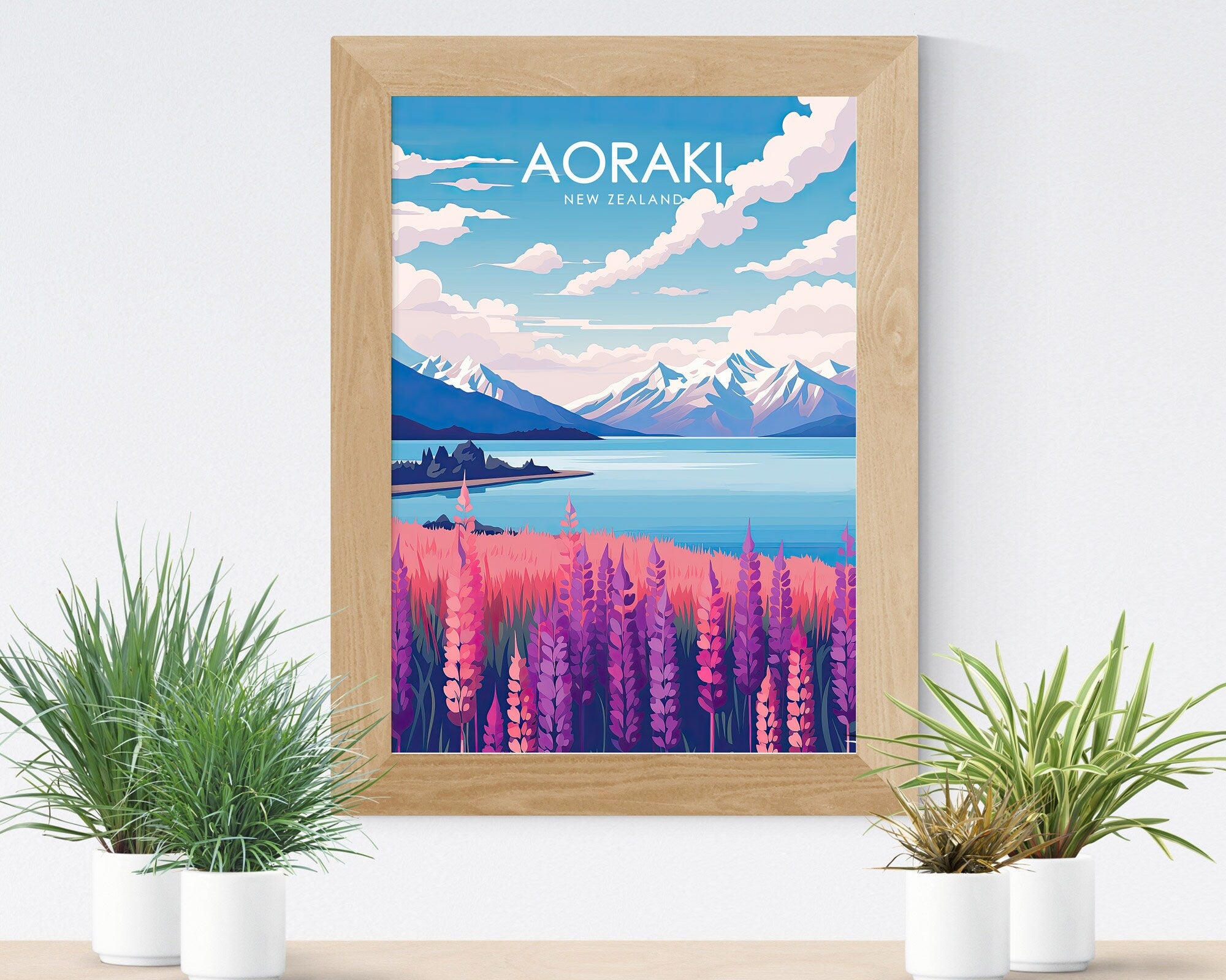 Aoraki New Zealand Travel Poster