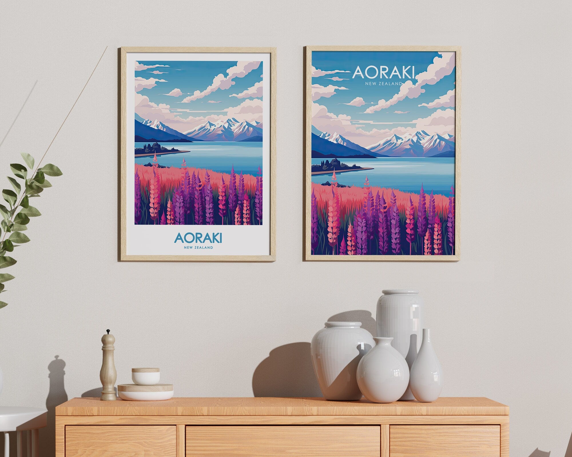 Aoraki New Zealand Travel Poster