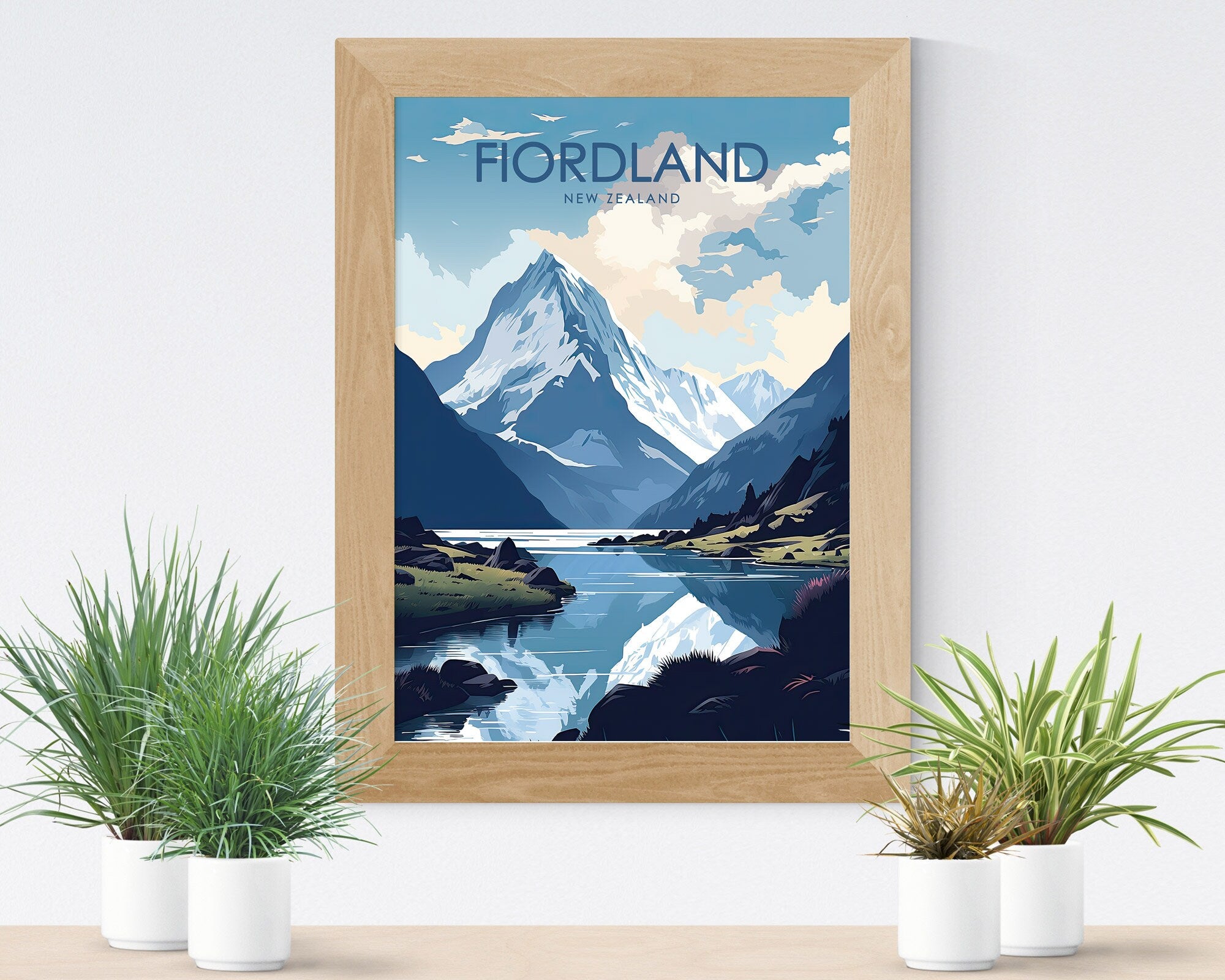 Fiordland New Zealand Travel Poster