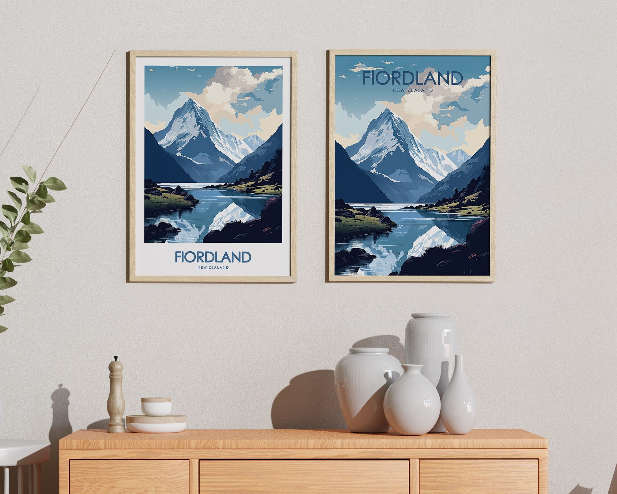 Fiordland New Zealand Travel Poster