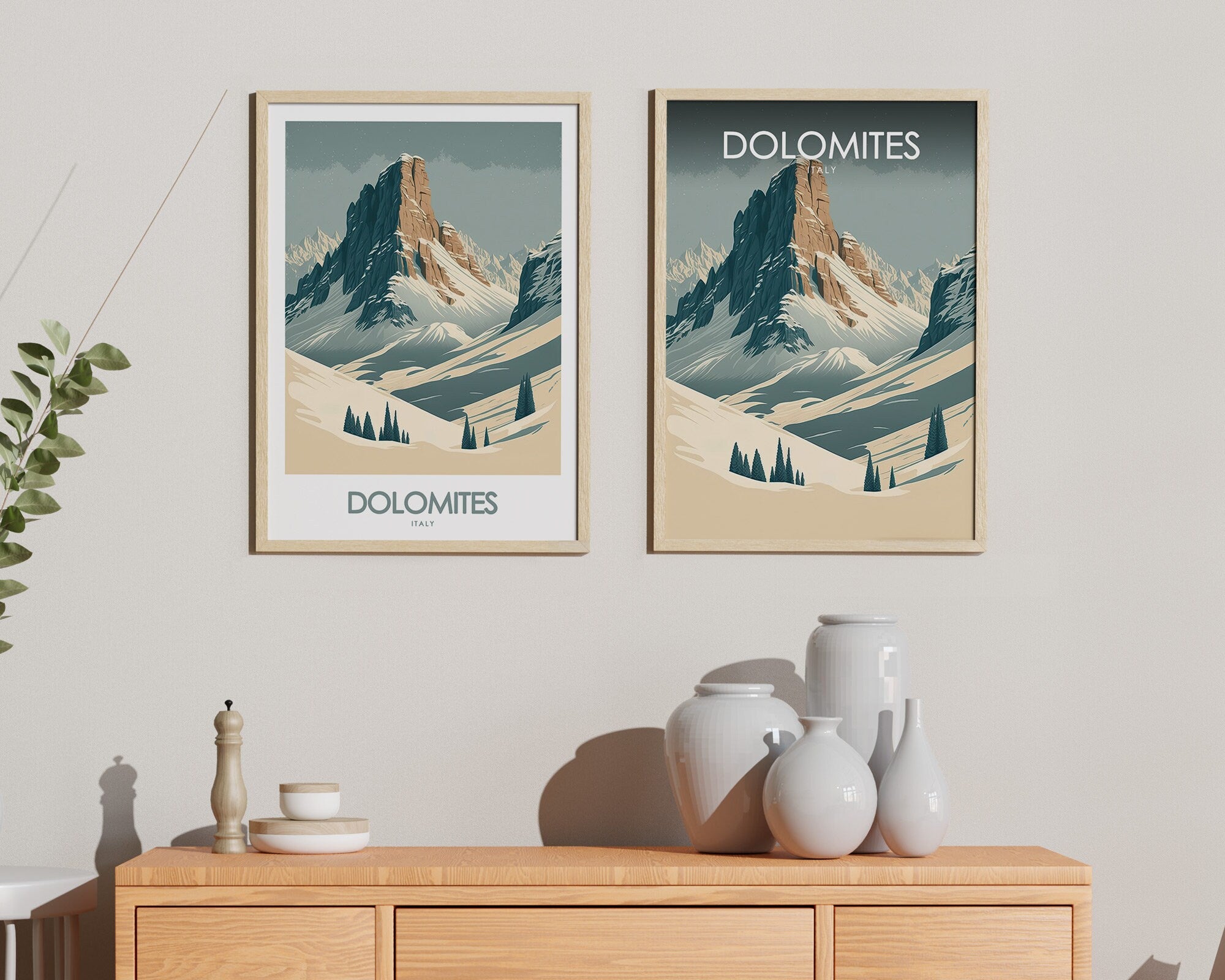 Dolomites Italy Travel Poster