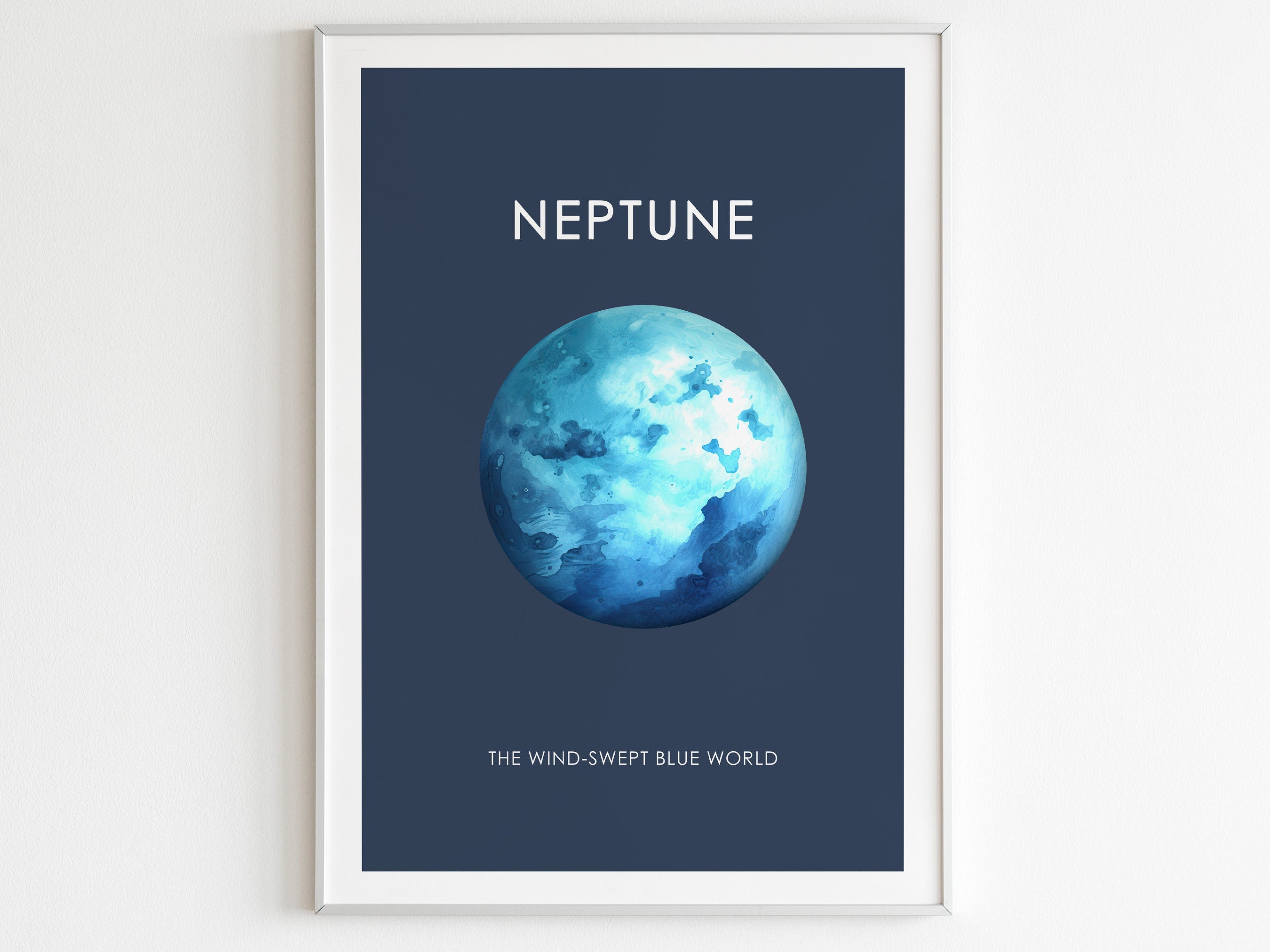 Kids Educational Science Poster, Planet Neptune Print