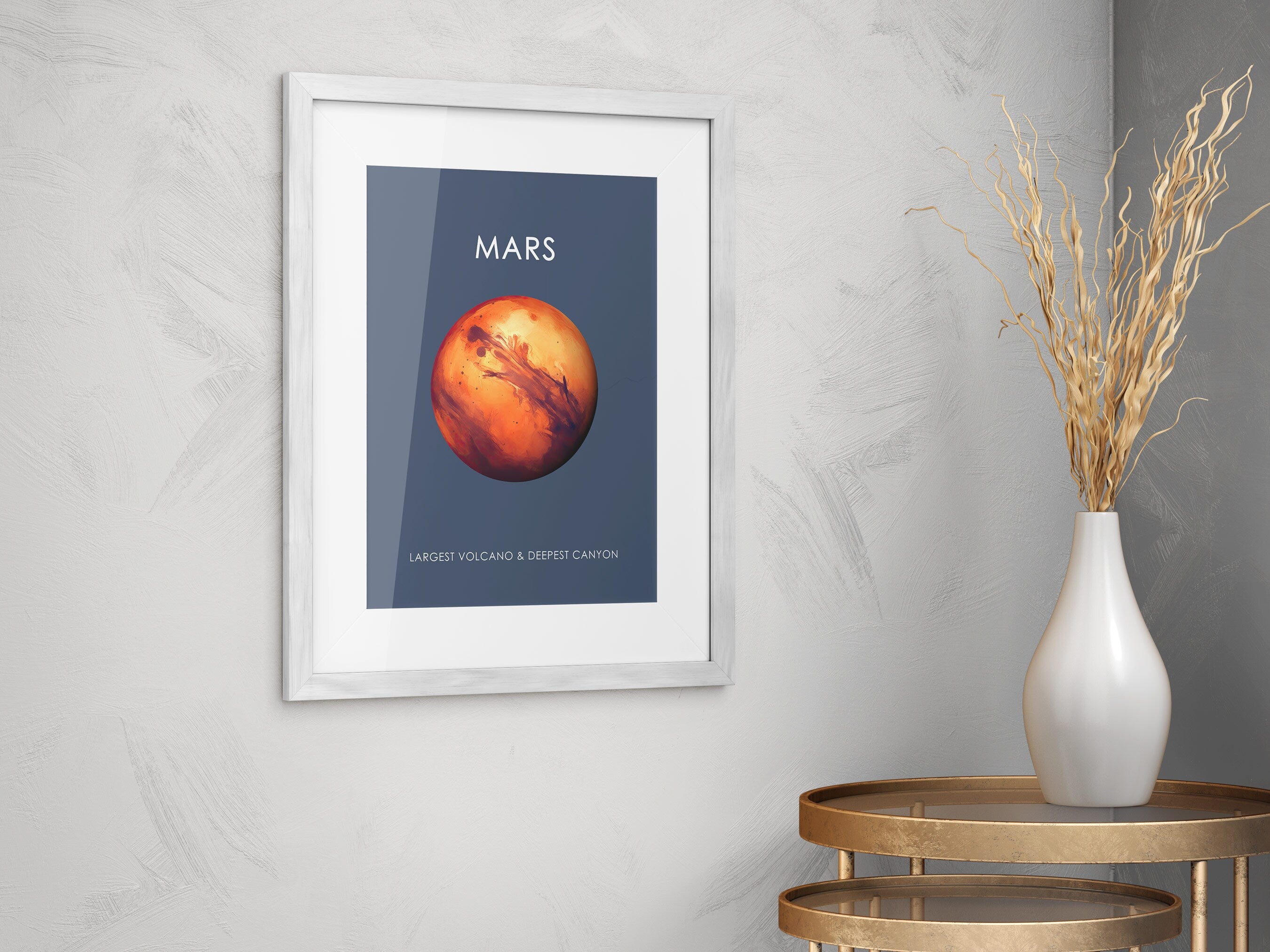 Kids Educational Science Poster, Planet Mars Print