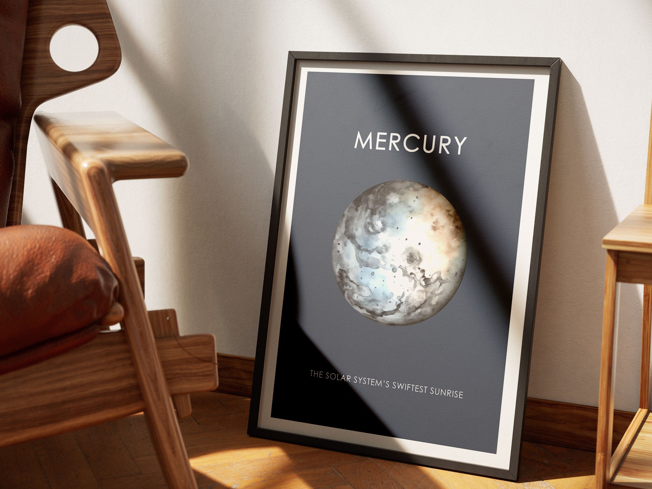 Kids Educational Science Poster, Planet Mercury Print