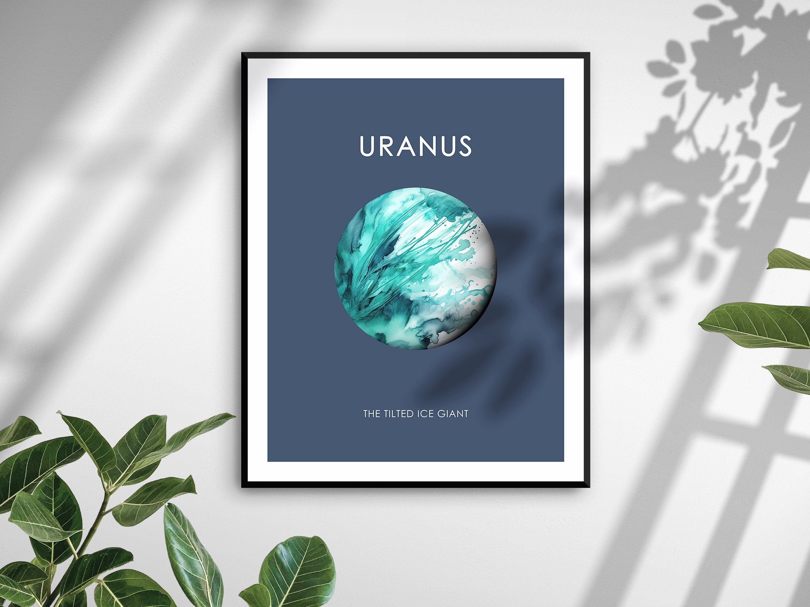 Kids Educational Science Poster, Planet Uranus Print