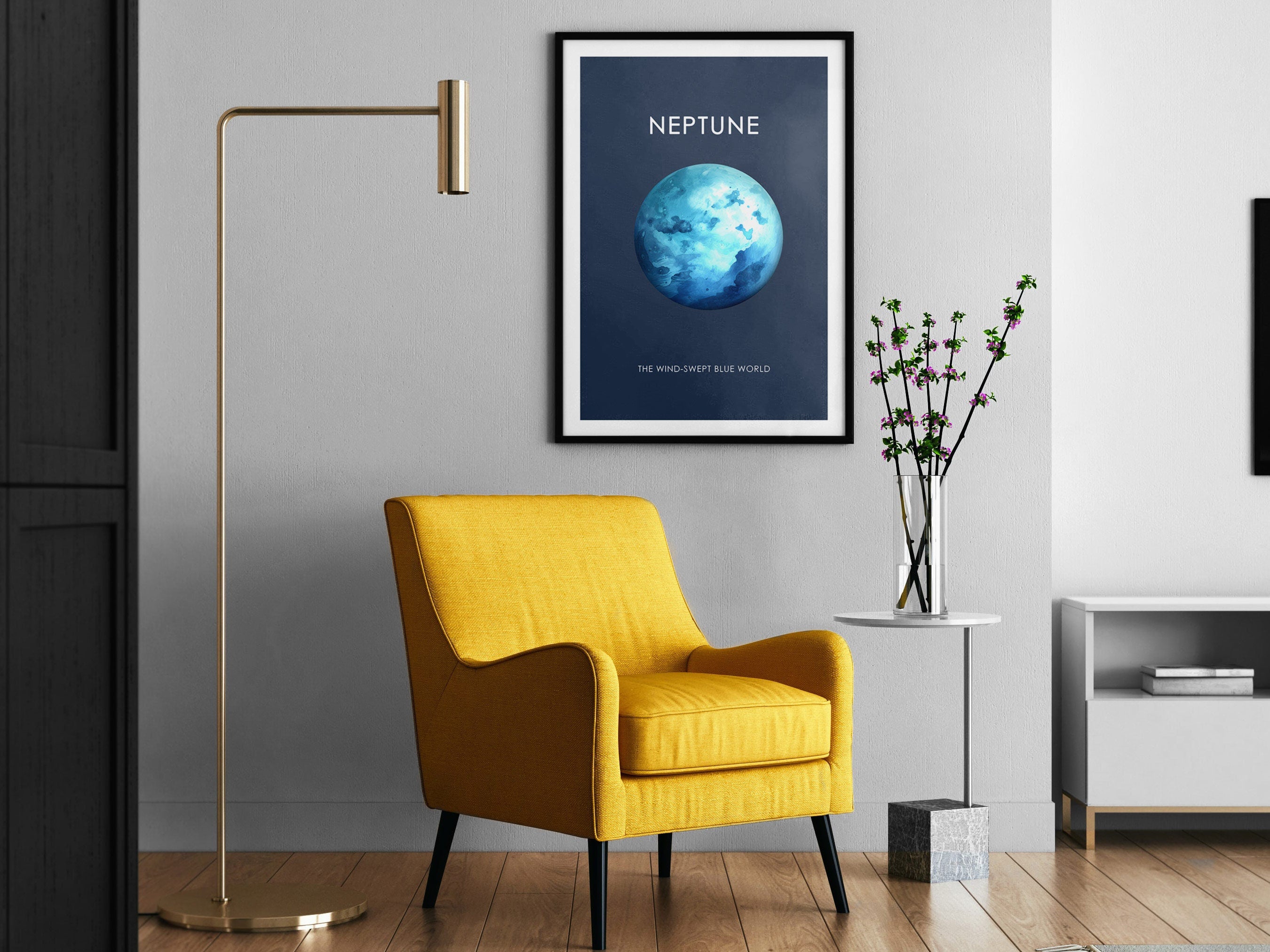 Kids Educational Science Poster, Planet Neptune Print