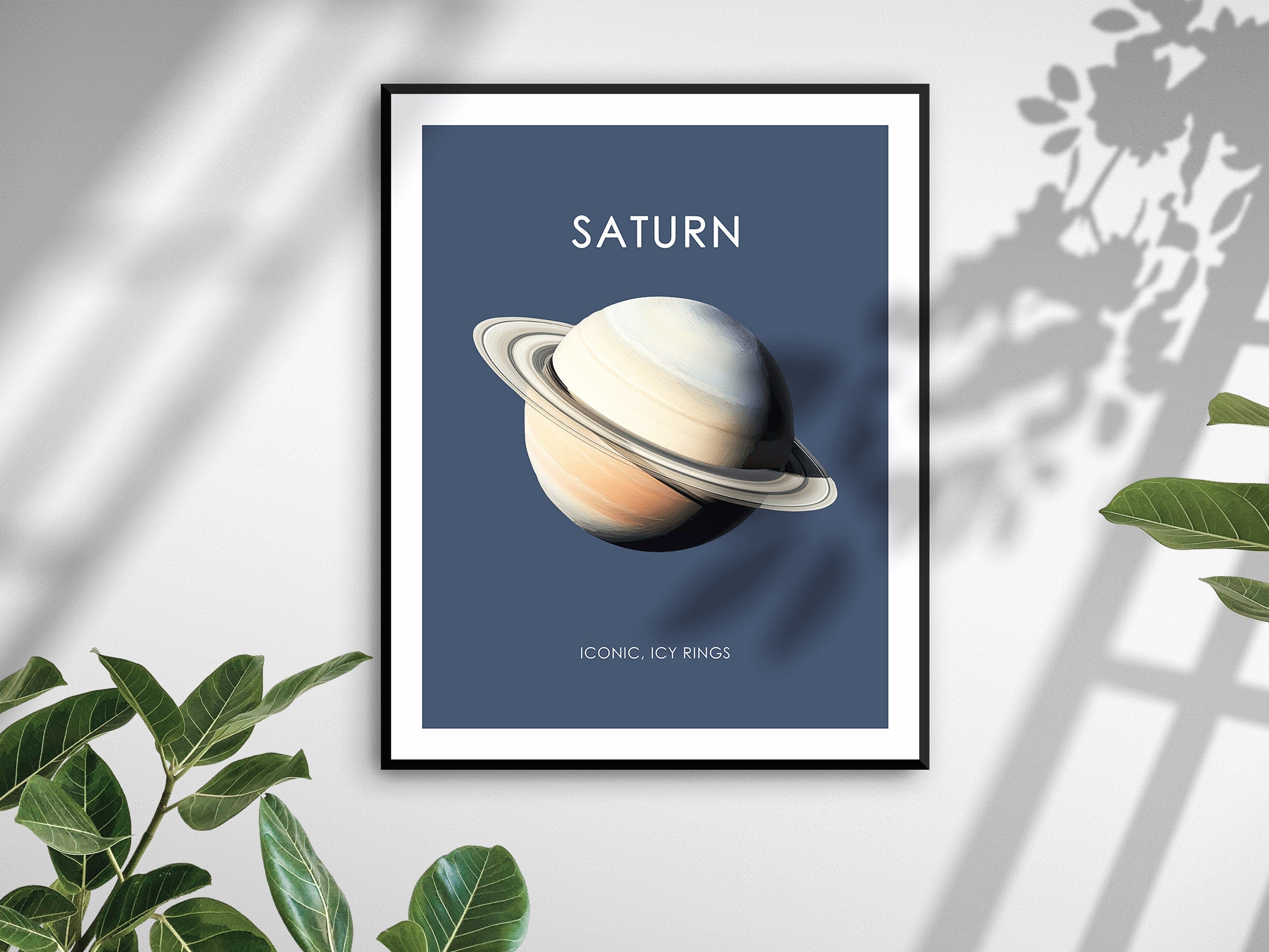 Kids Educational Science Poster, Planet Saturn Print