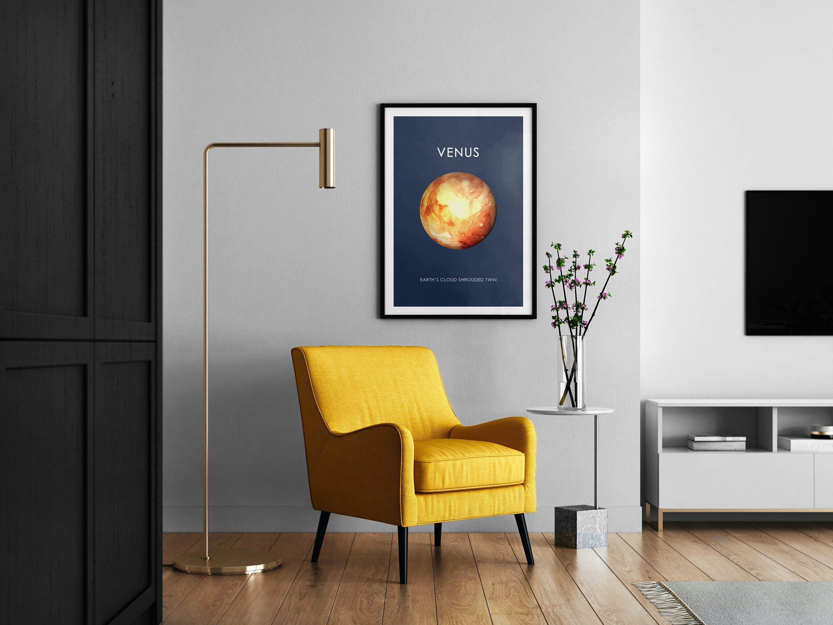 Kids Educational Science Poster, Planet Venus Print