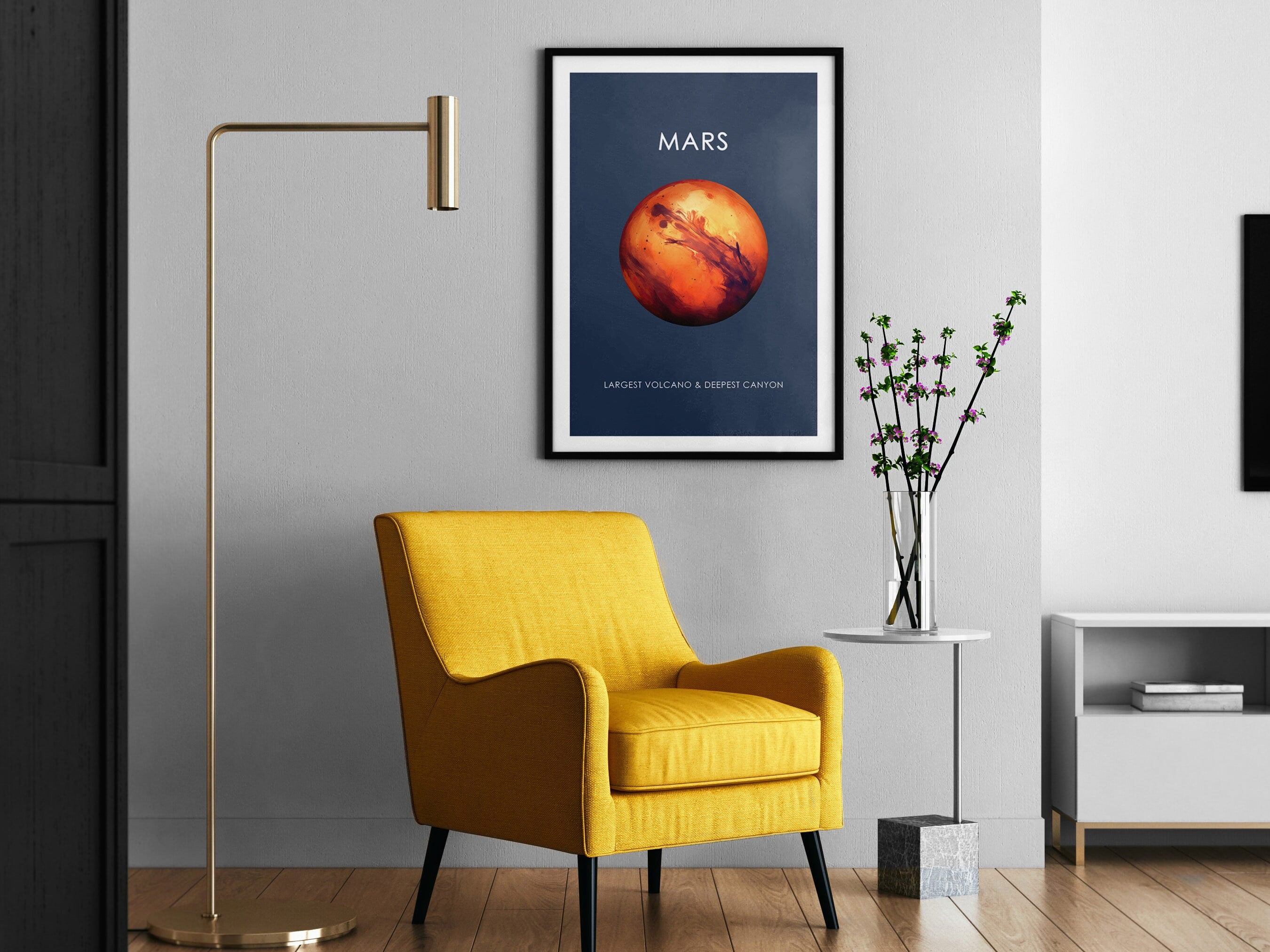 Kids Educational Science Poster, Planet Mars Print