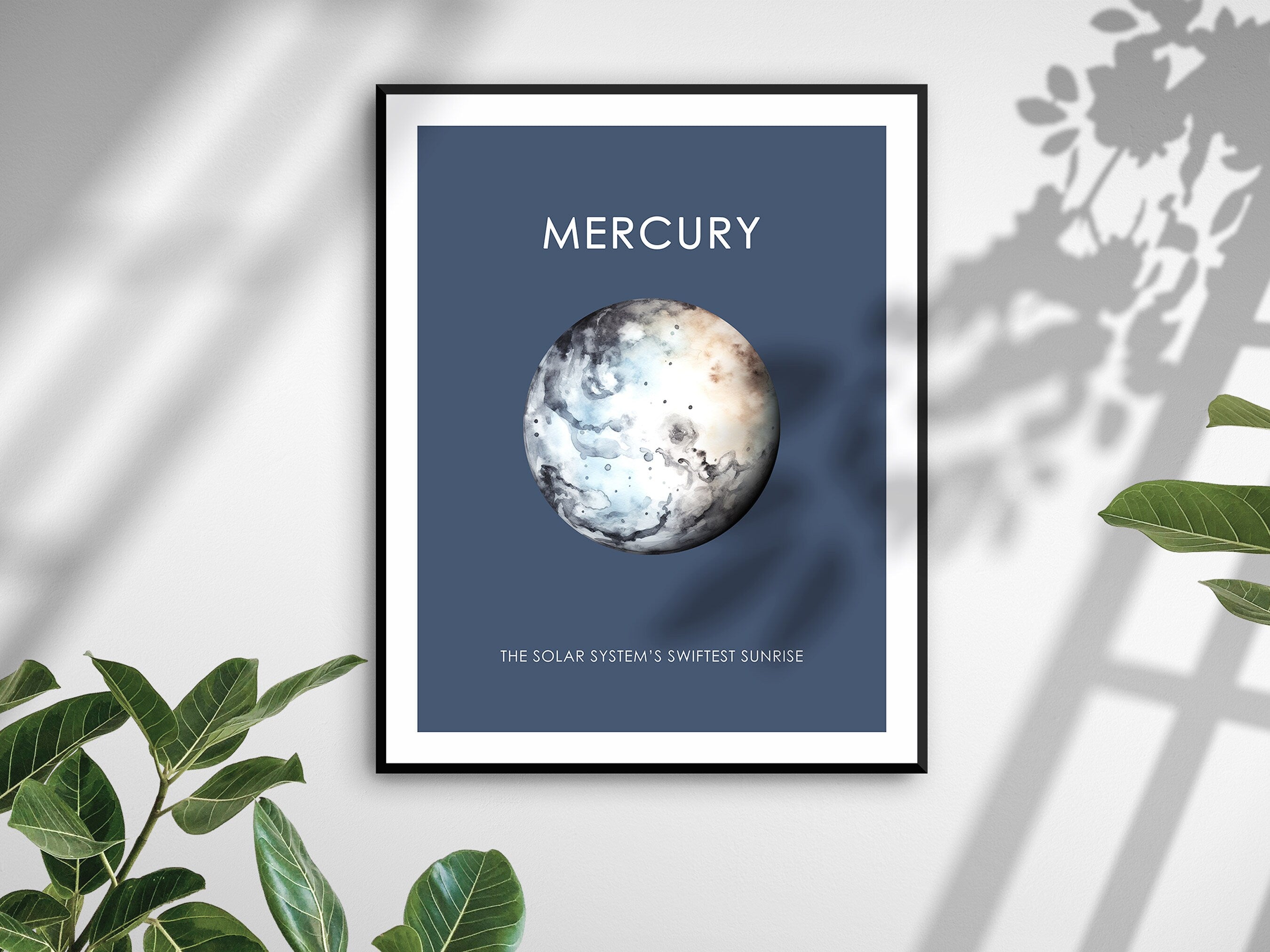 Kids Educational Science Poster, Planet Mercury Print