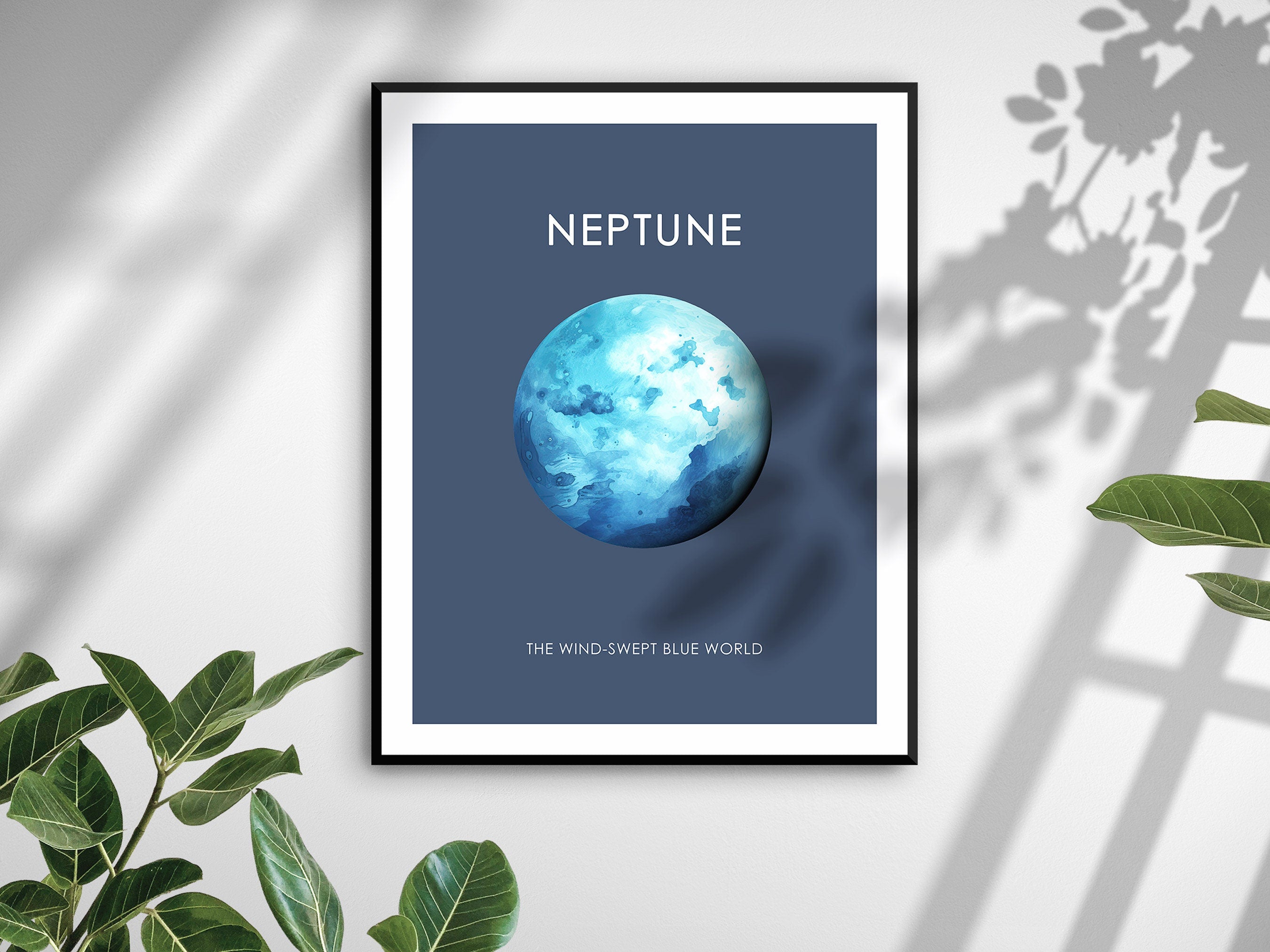 Kids Educational Science Poster, Planet Neptune Print