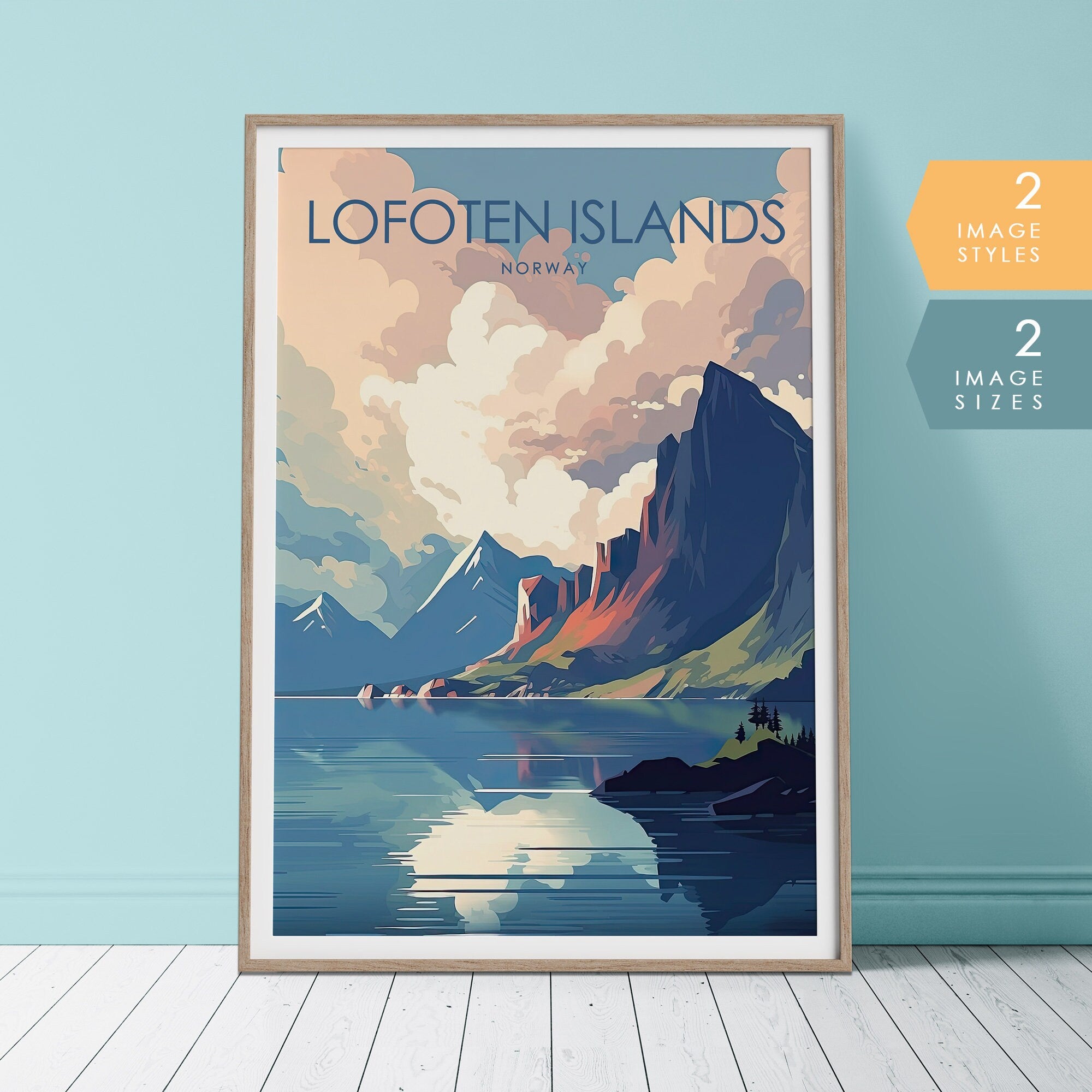 Lofoten Islands Norway Travel Poster