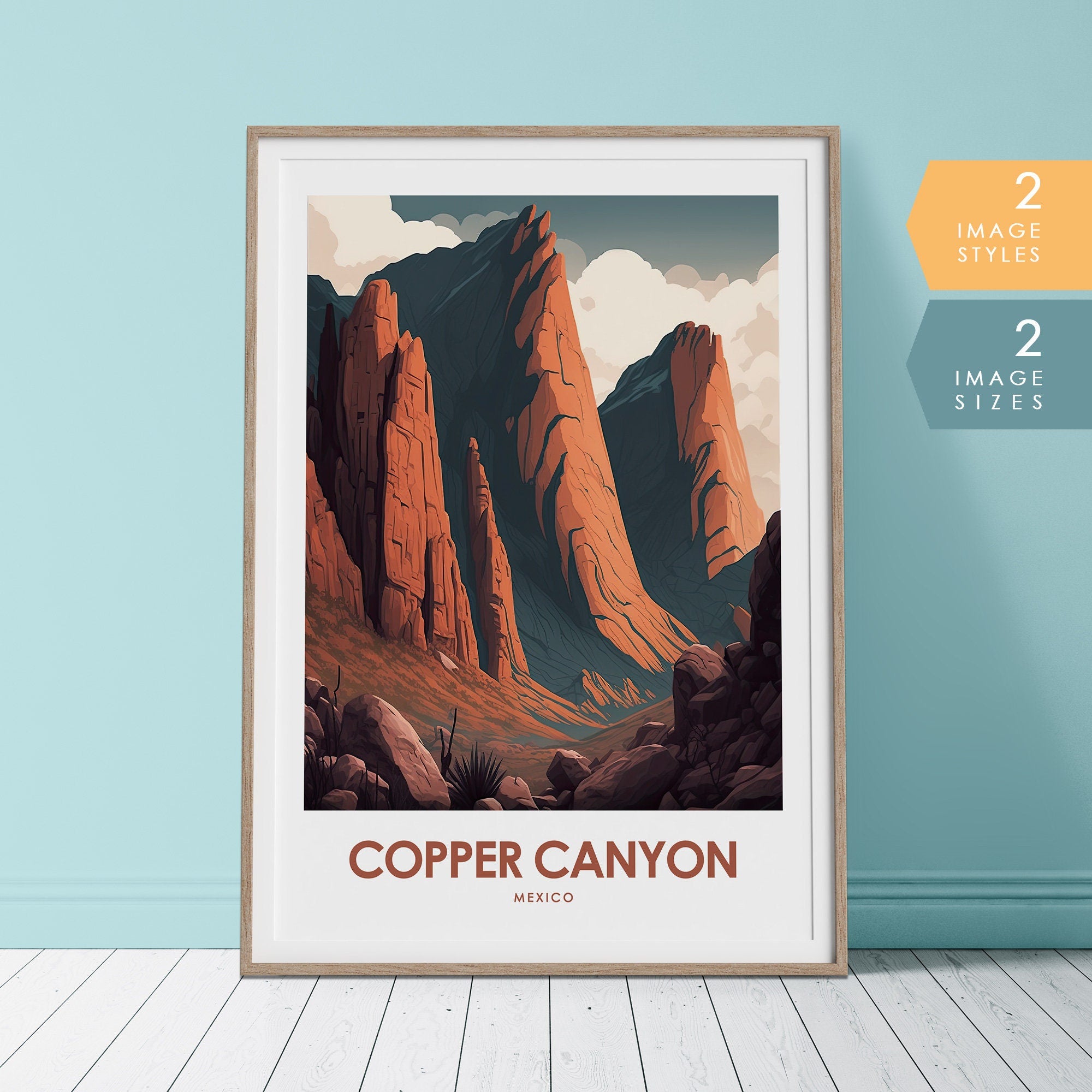 Copper Canyon Mexico Travel Poster