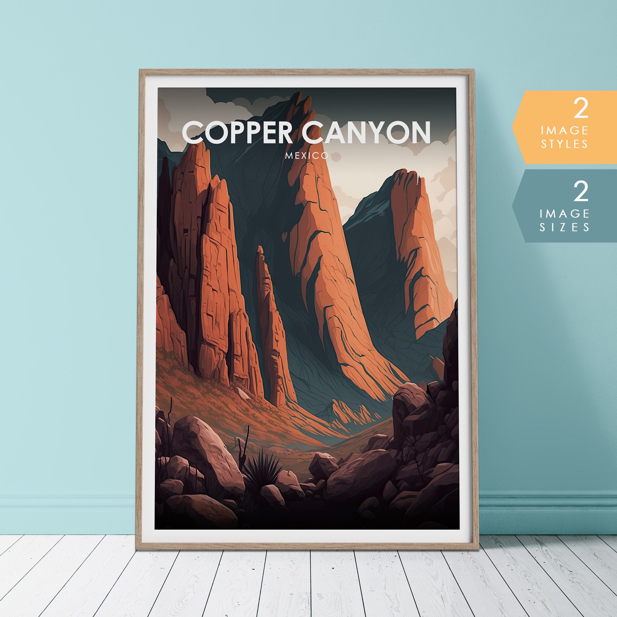 Copper Canyon Mexico Travel Poster