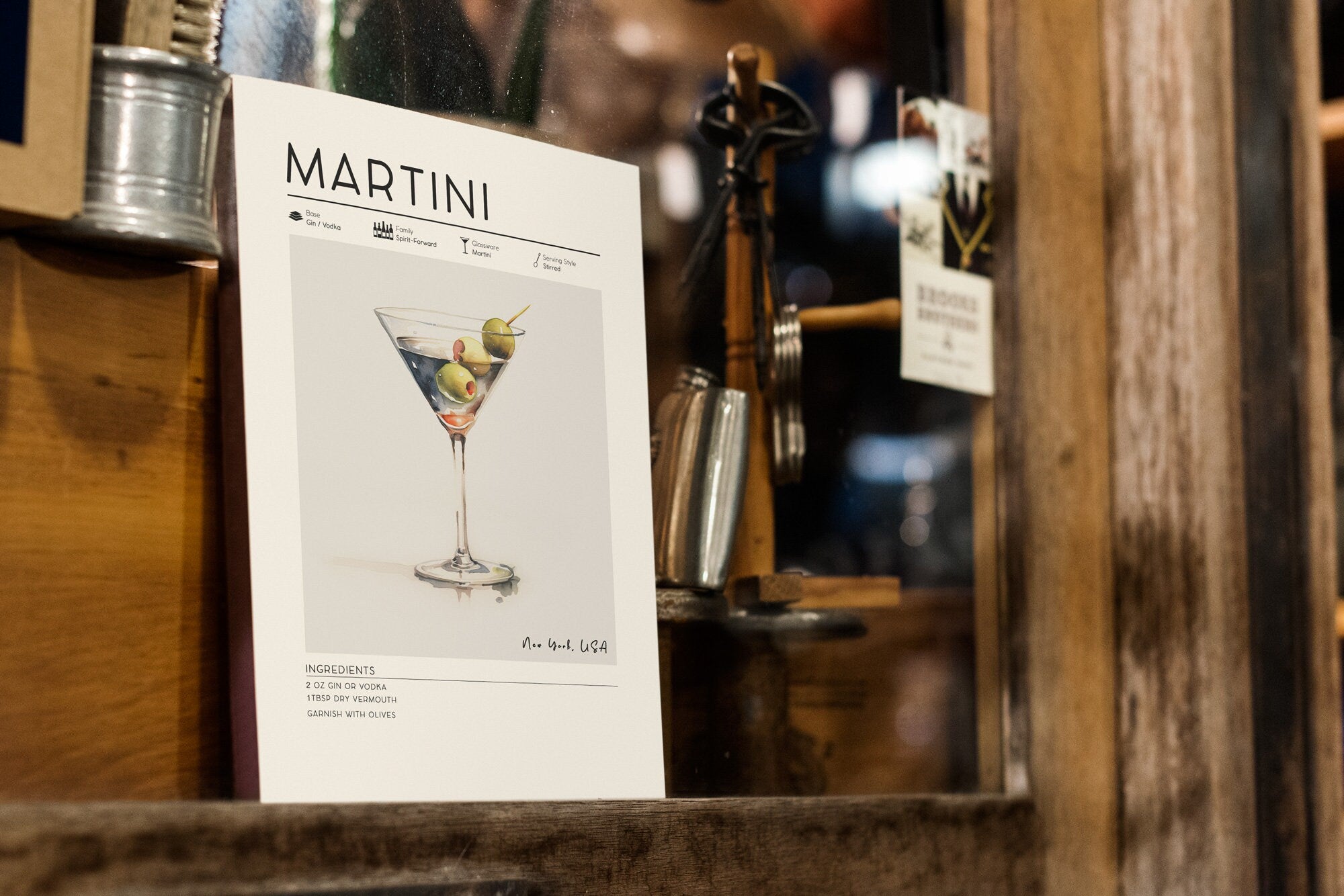 Martini Cocktail Poster