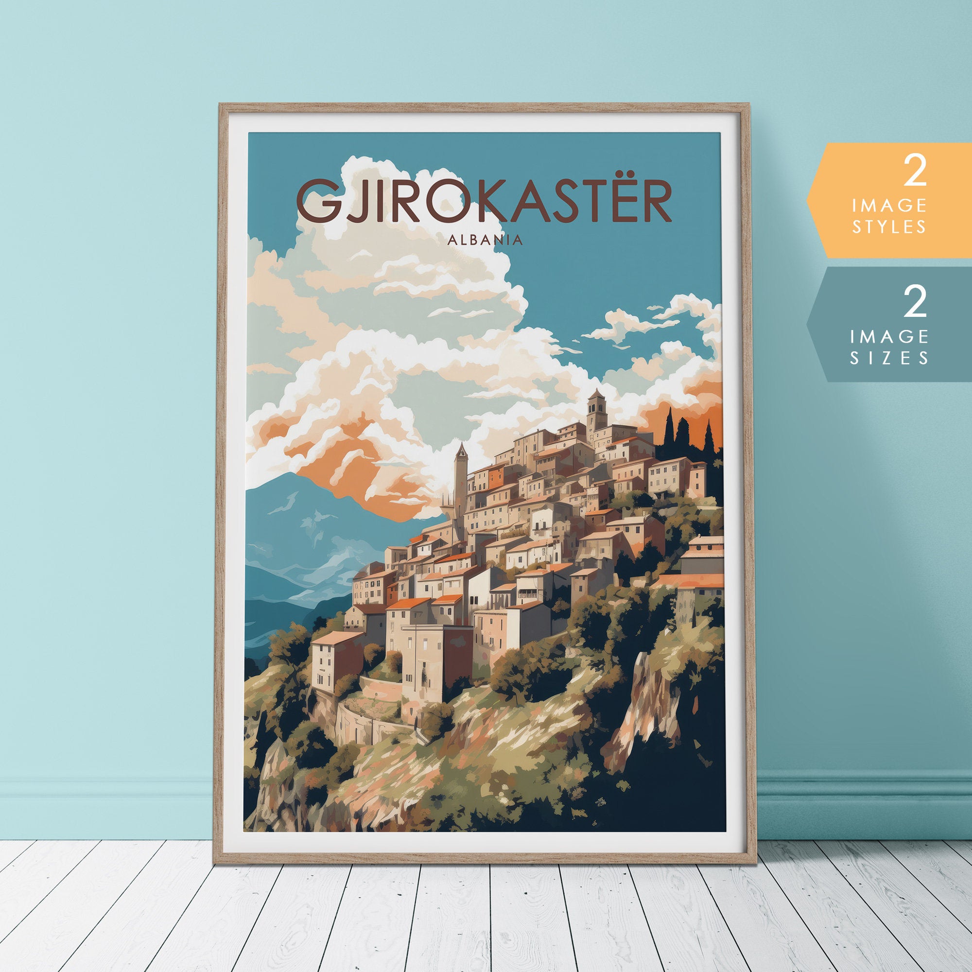 Gjirokaster, Albania Travel Poster