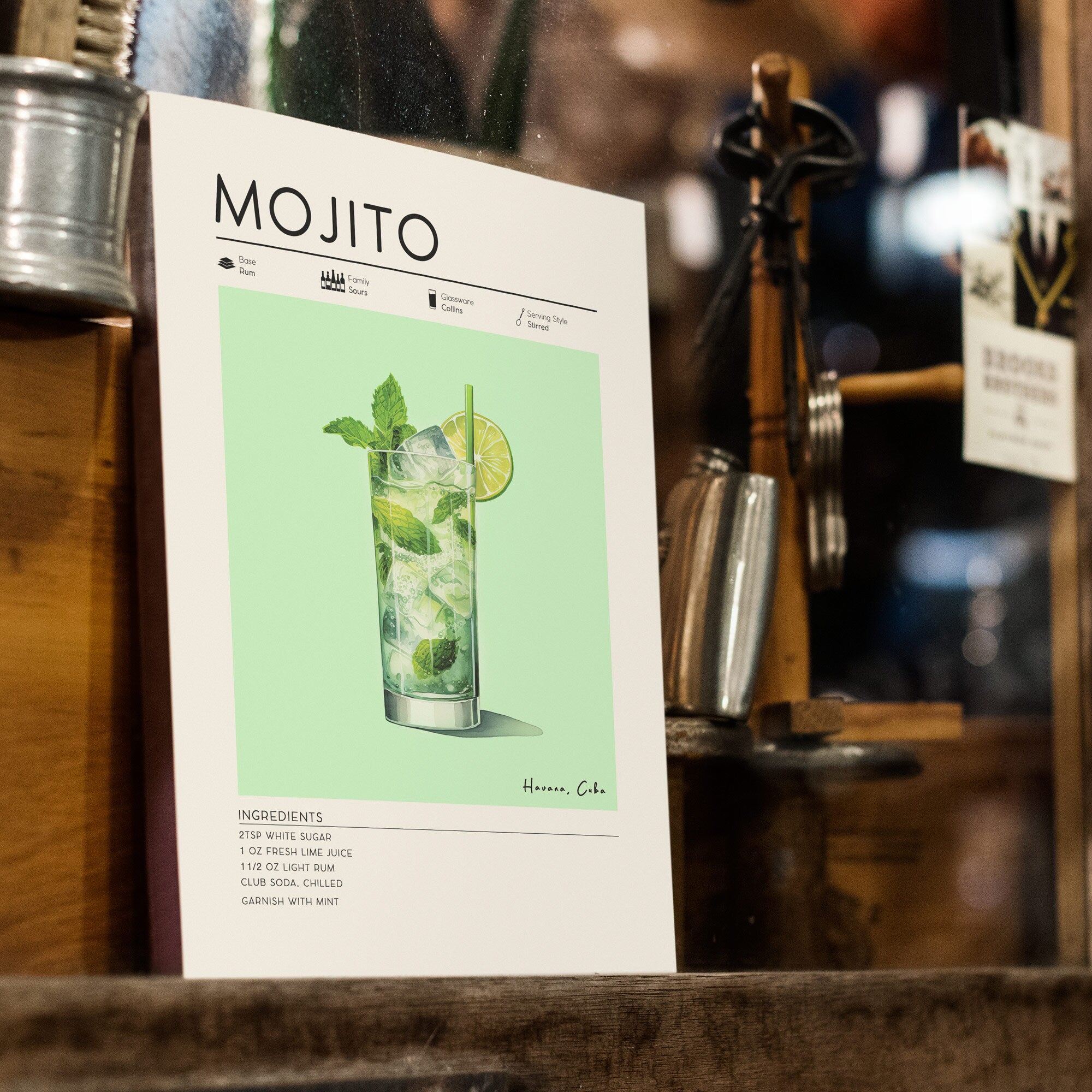 Mojito Cocktail Poster