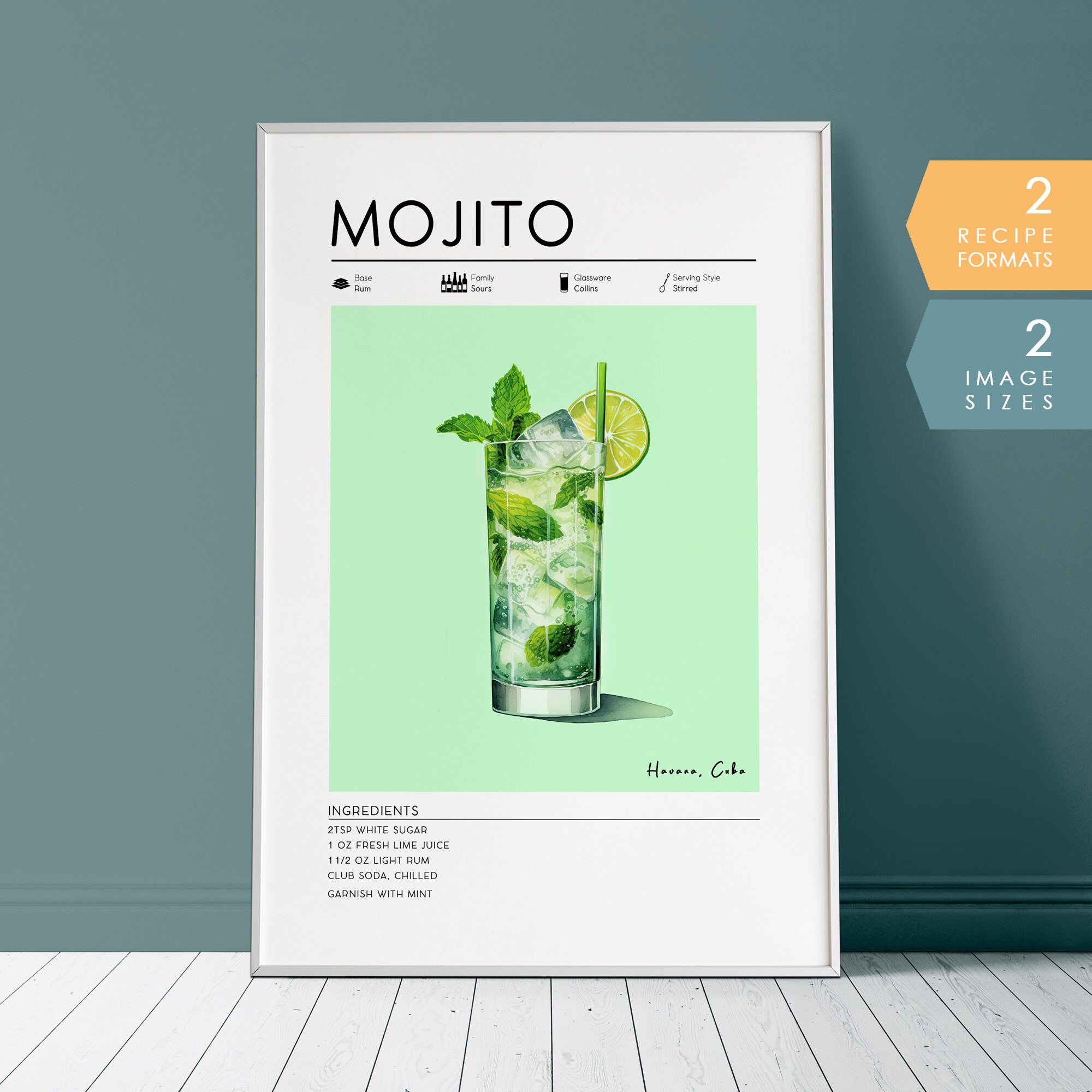 Mojito Cocktail Poster