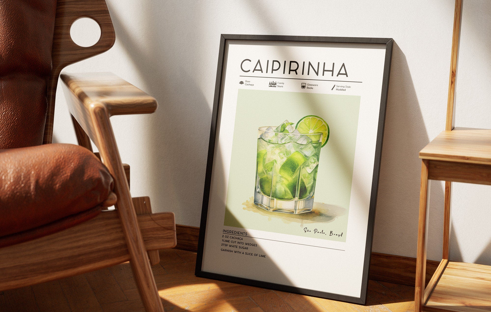 Caipirinha Cocktail Poster