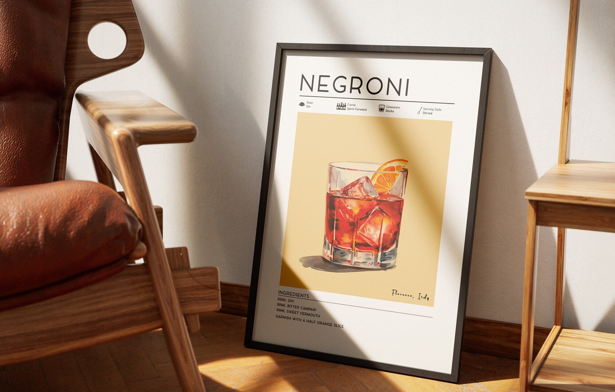 Negroni Cocktail Poster