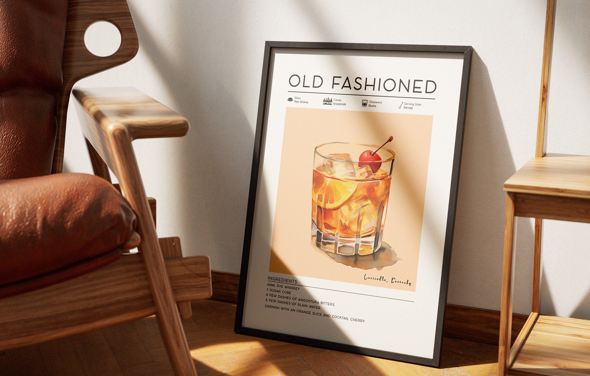 Old Fashioned Cocktail Poster