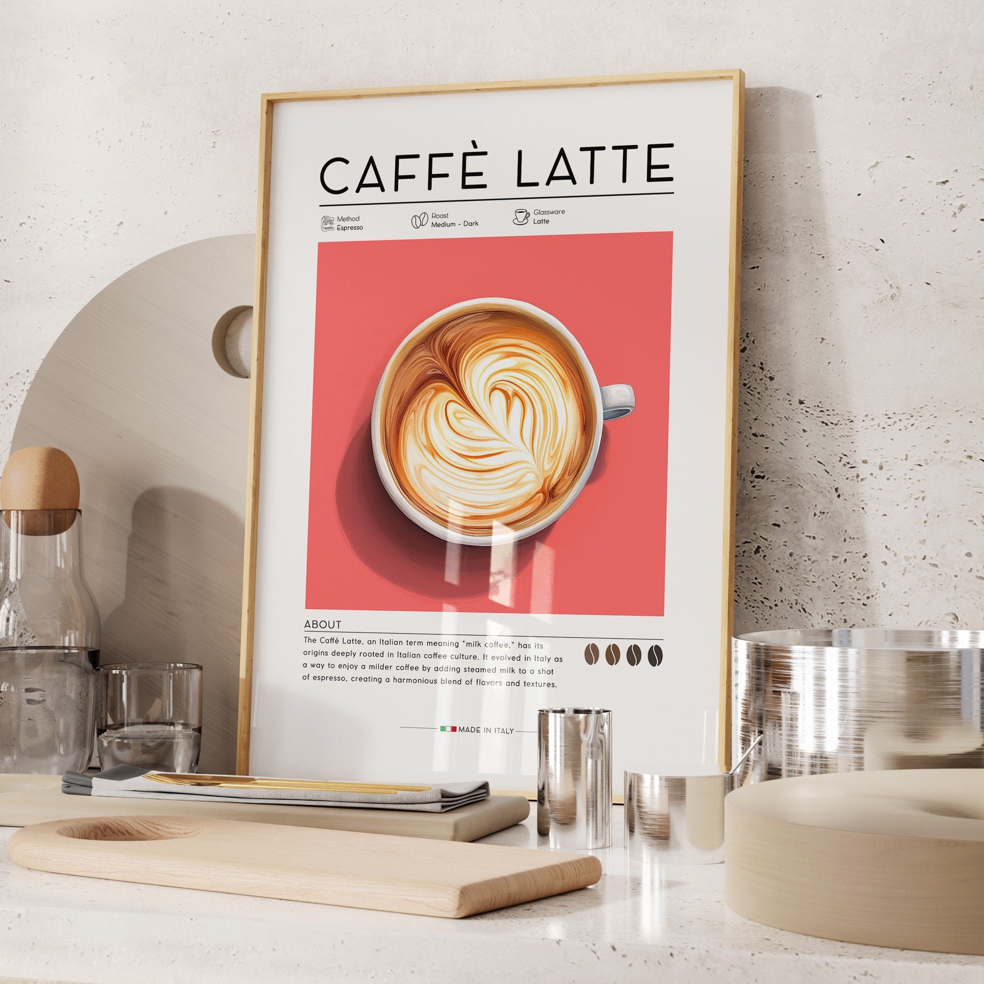 Set of 2 Retro Coffee Coffee Prints