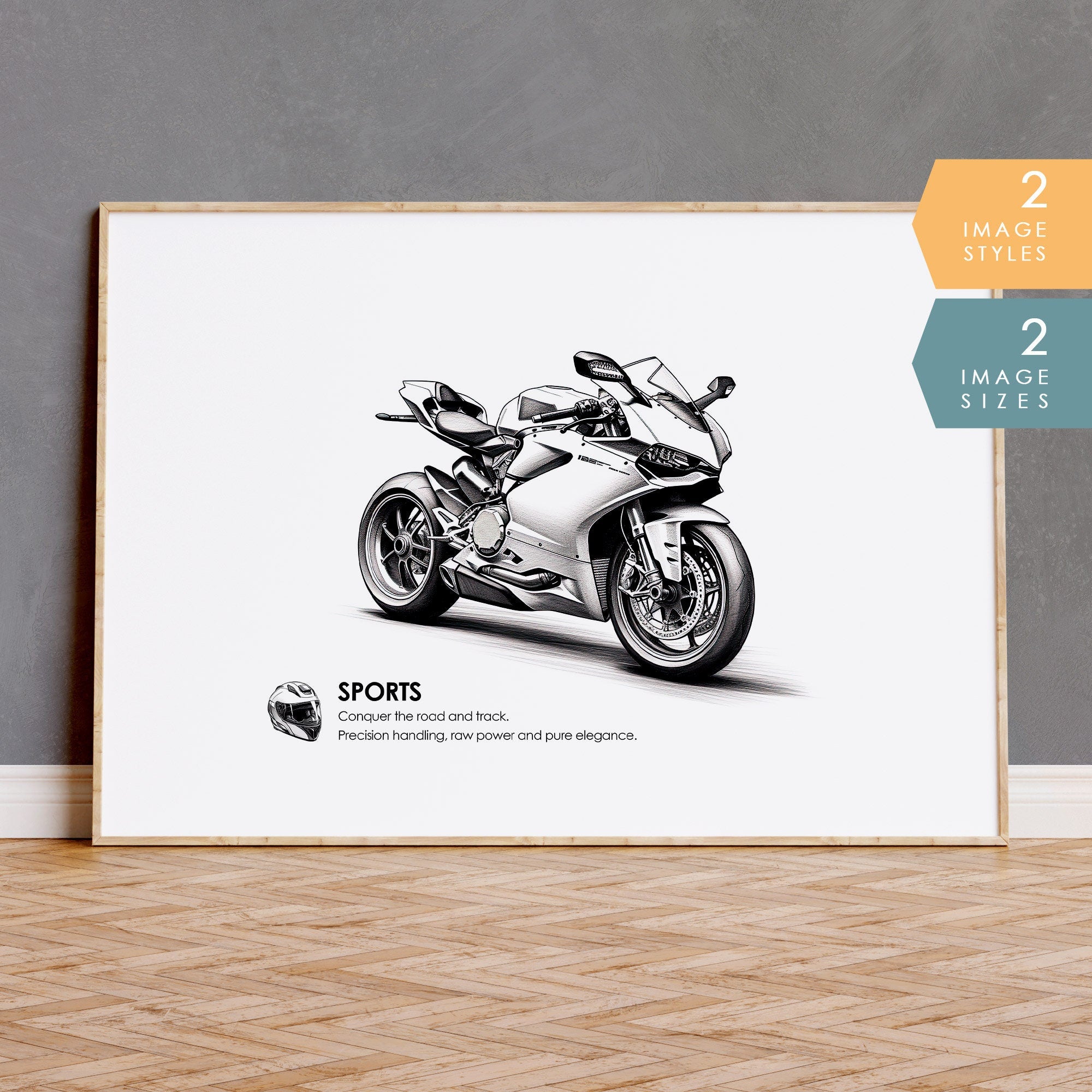 Kids Wall Art, Ducati Sports Motorcycle Poster