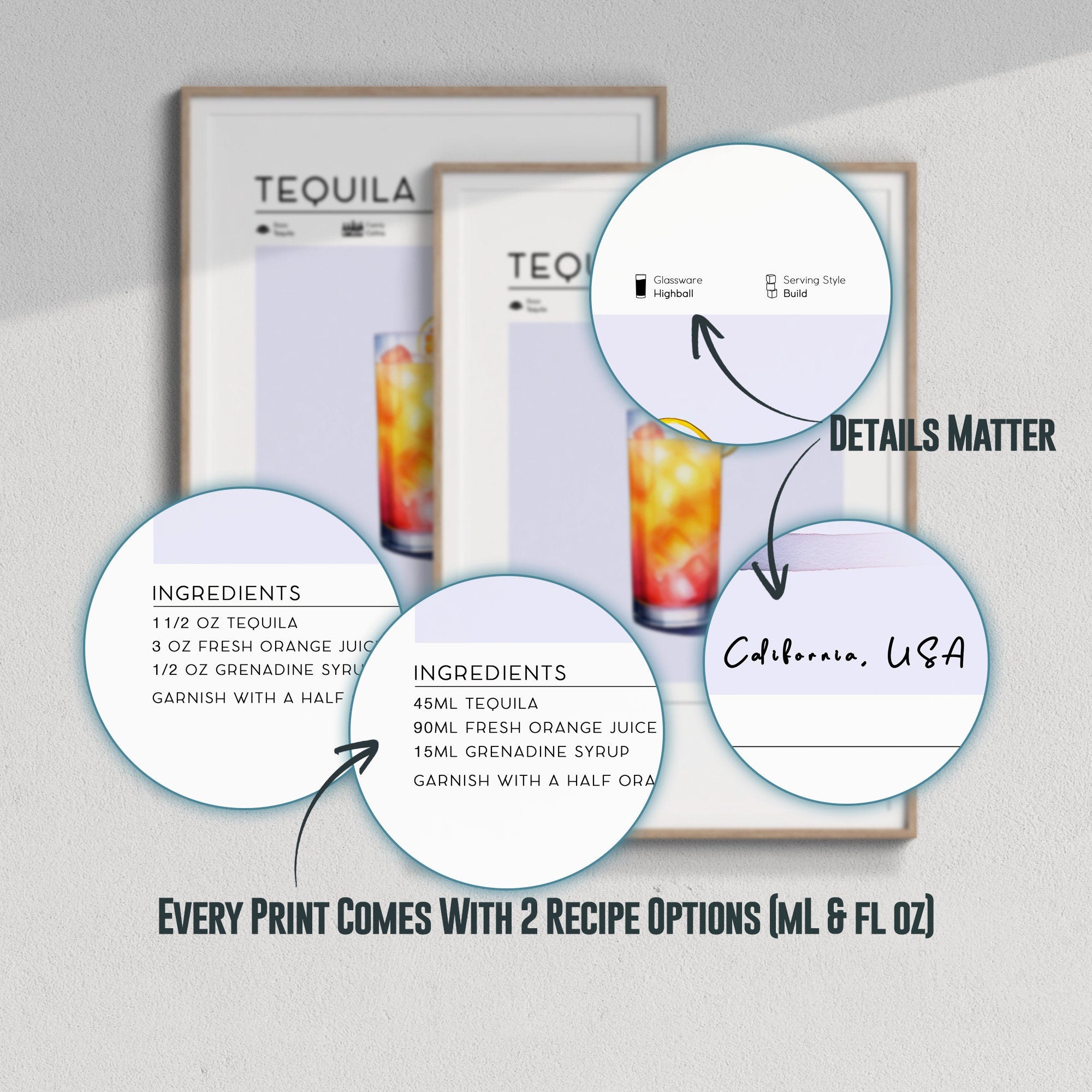 Tequila Cocktail Poster