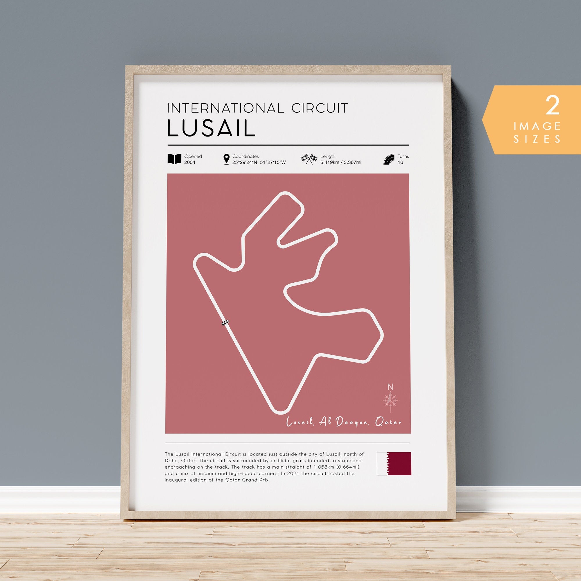 F1 Circuit Poster - Lusail Qatar