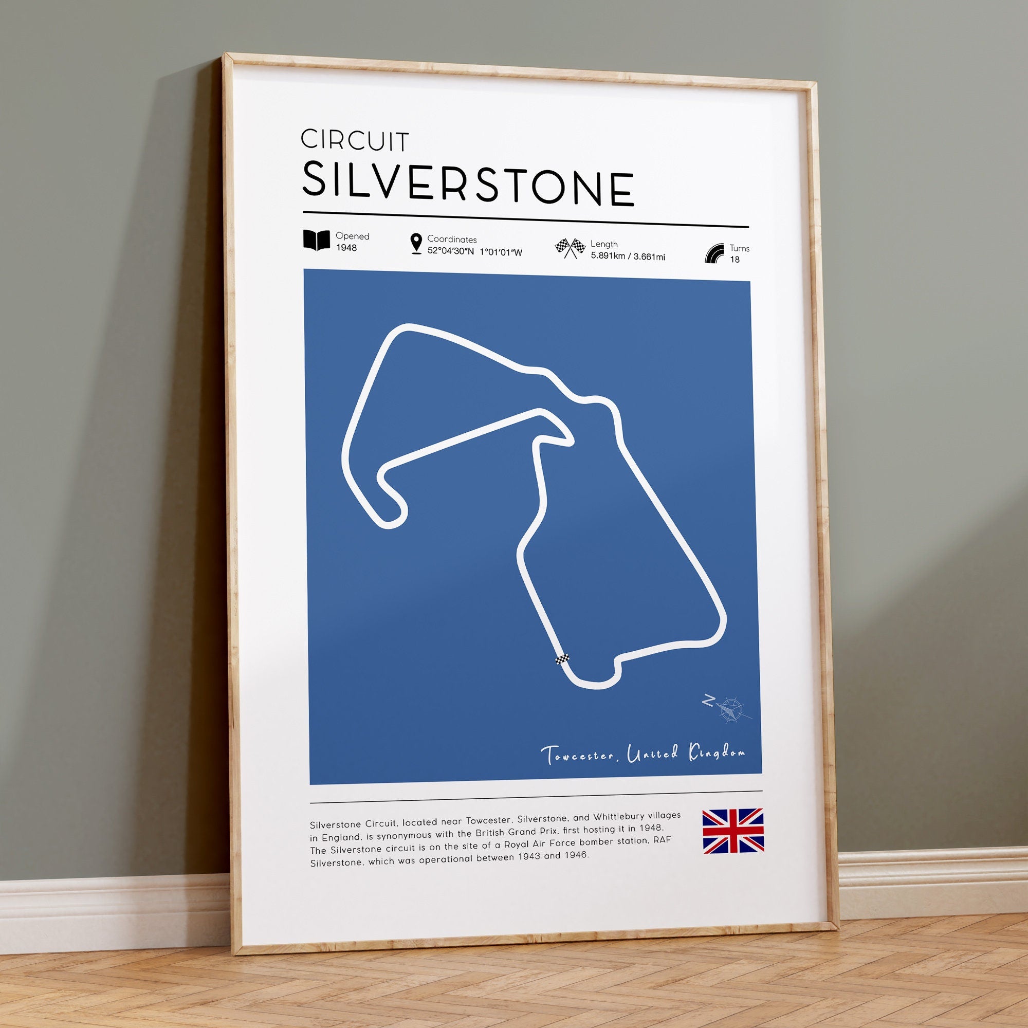 F1 Circuit Poster - Silverstone